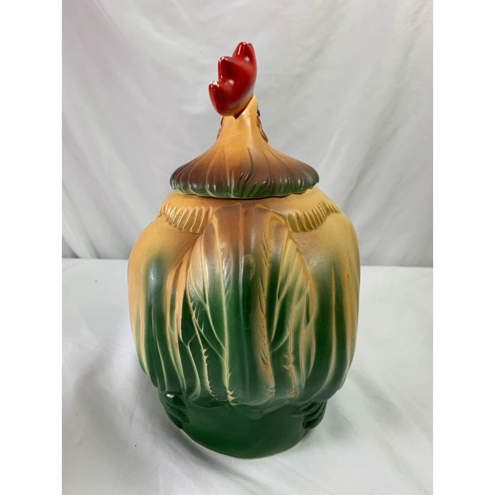 Vintage Sierra Vista California Rooster Cookie Jar 1950s Ceramic Chicken Farmhouse