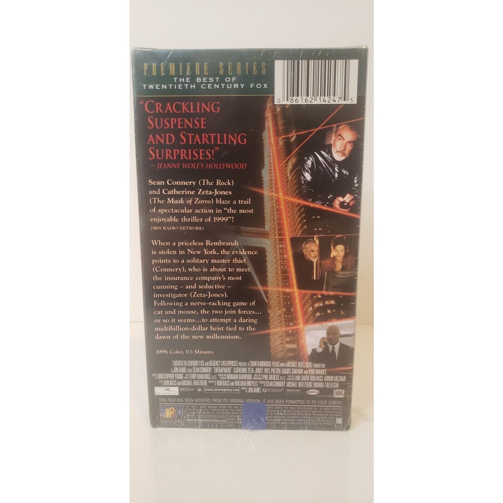 Entrapment VHS 20th Century Fox Premiere Series New Sealed Catherine Zeta-Jones