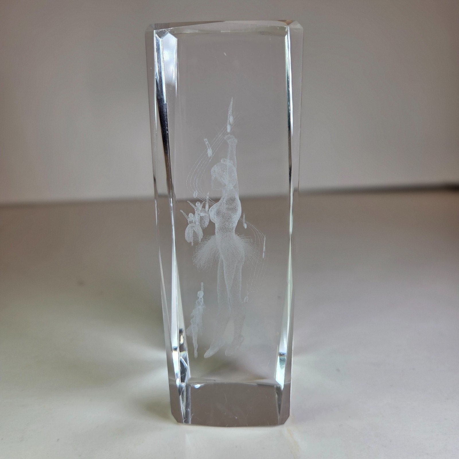 3D Laser Etched Crystal Ballerina Figurine Ballet Collectible ~ 6.25" 2 lb