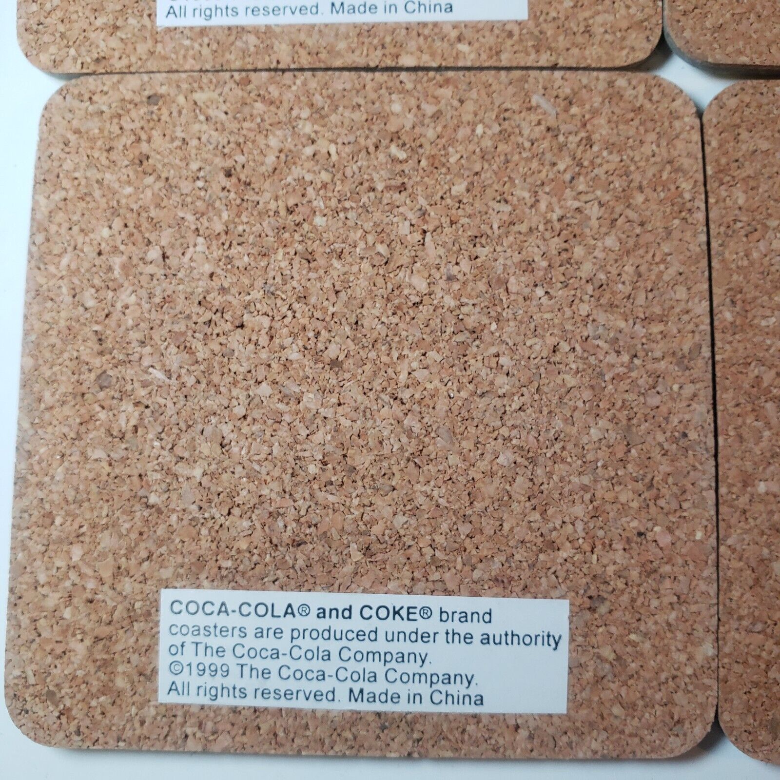 Lot of 8 Coca-Cola 1999 Vintage Santa Coasters