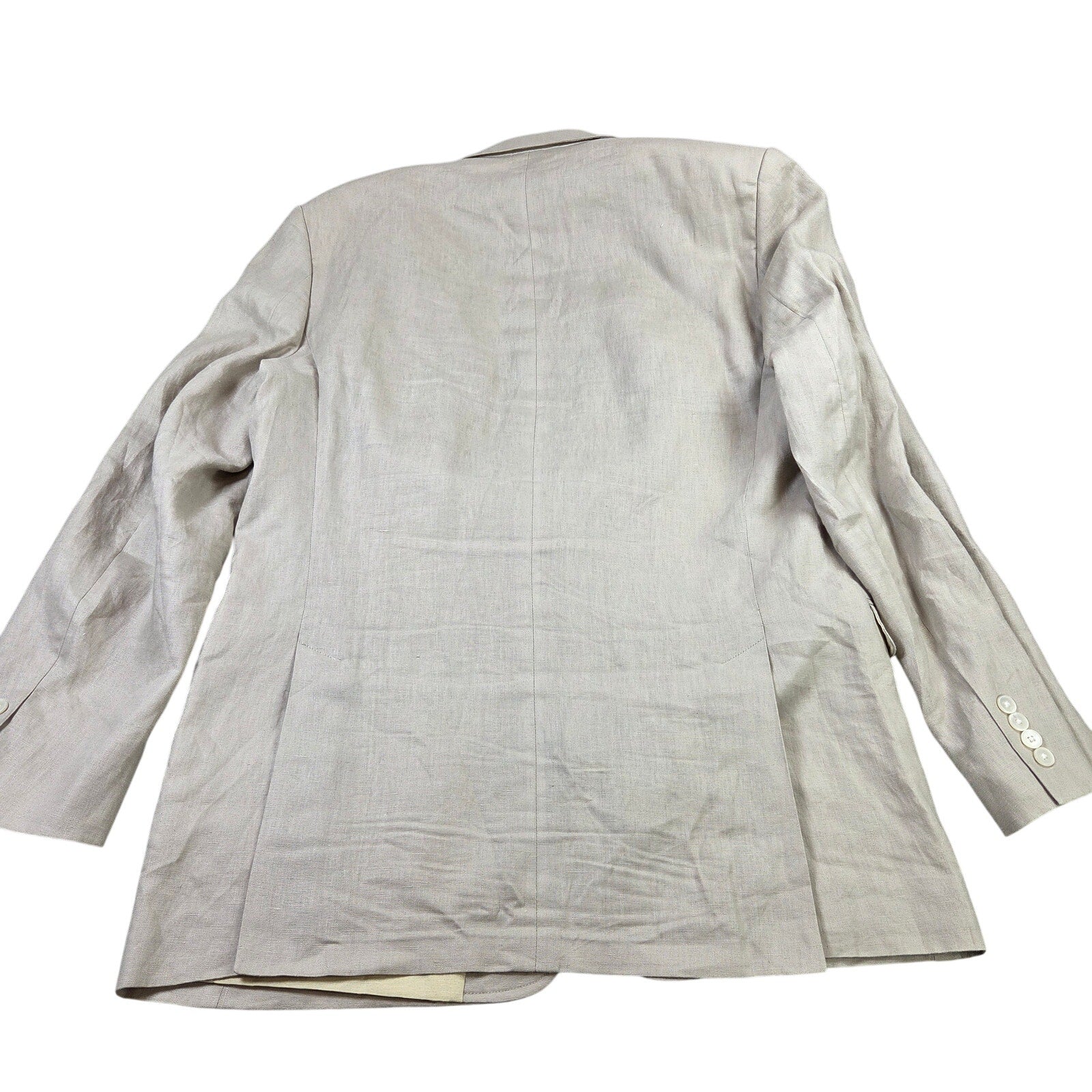 Lauren Ralph Lauren Mens Linen Blazer 44XL Tan Sport Coat 2 Button Jacket