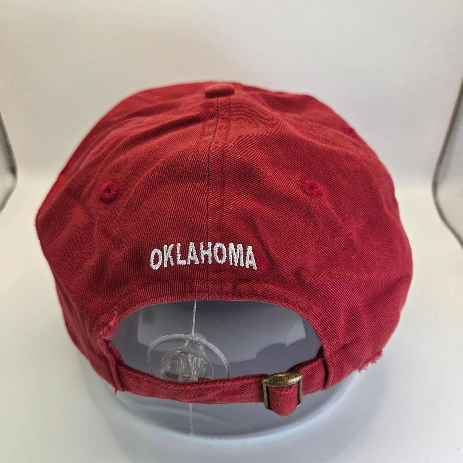 Oklahoma Sooners OKLA Top of the World Hat Red Cotton Claspback