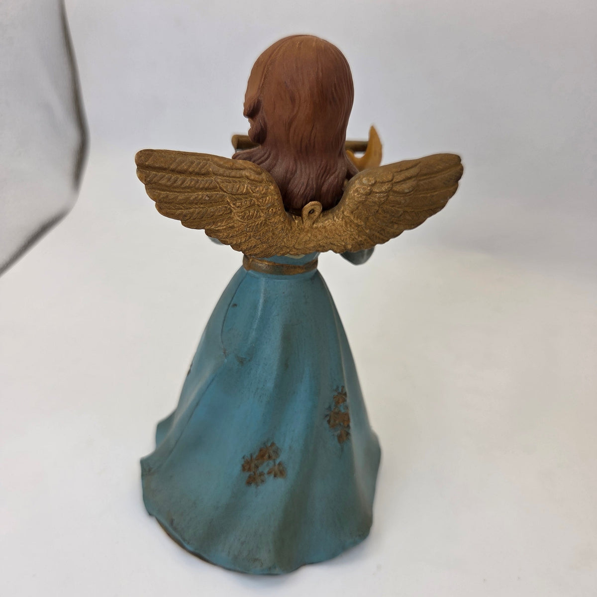 Vintage Art Plastics Angel Tree Topper Flute Figure #949 British Hong Kong