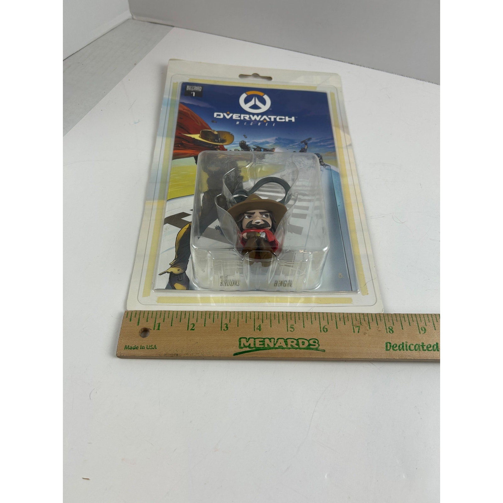 Overwatch McCree Backpack Hanger with Comic #1 Blizzard Collectible Sealed