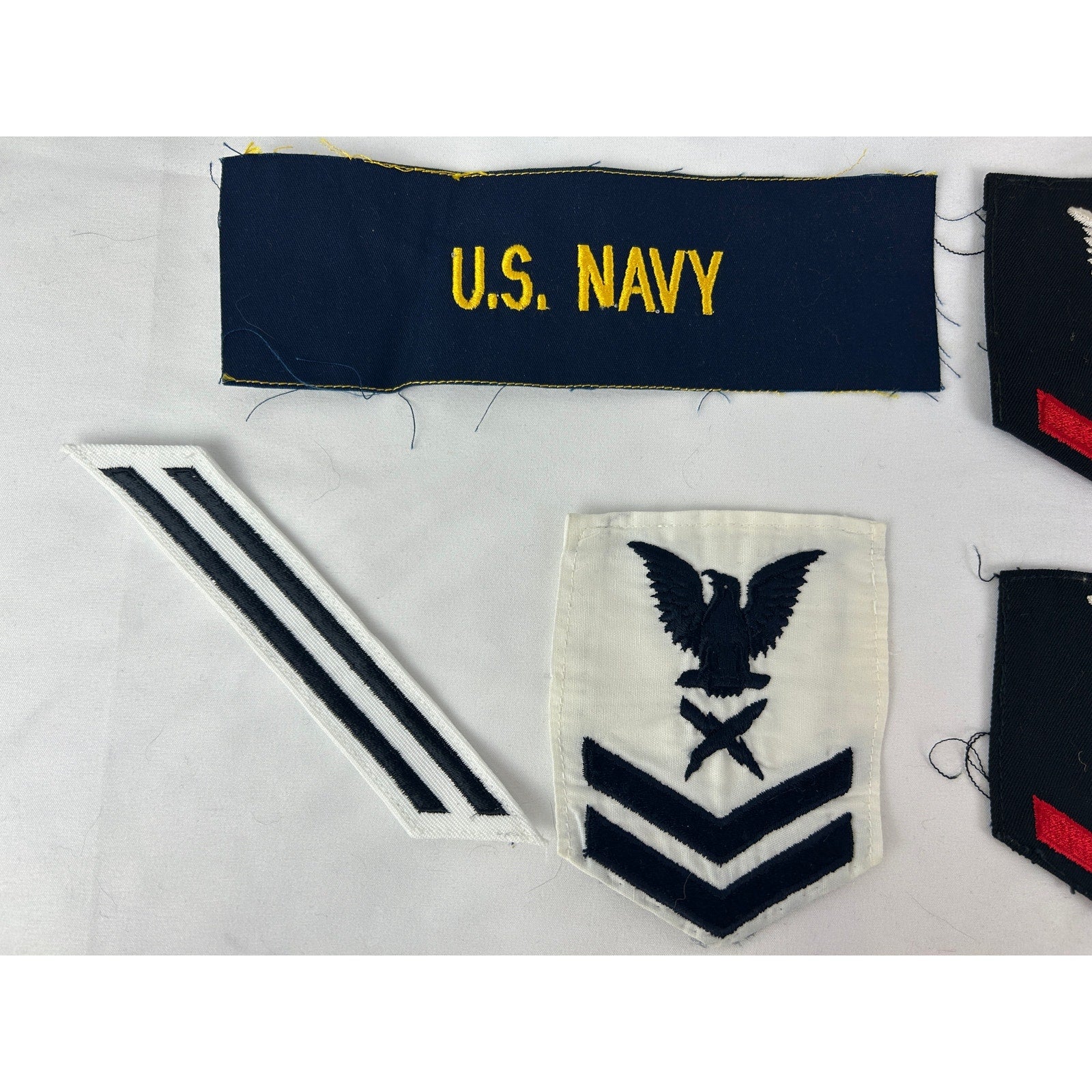 Military Patch Lot US Navy Ratings Eagle Insignia Uniform - 7pc
