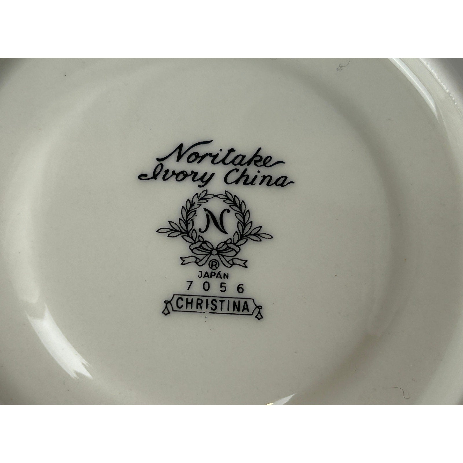 Noritake Christina 7056 Ivory China Tea Cup and Saucer Floral Silver Trim