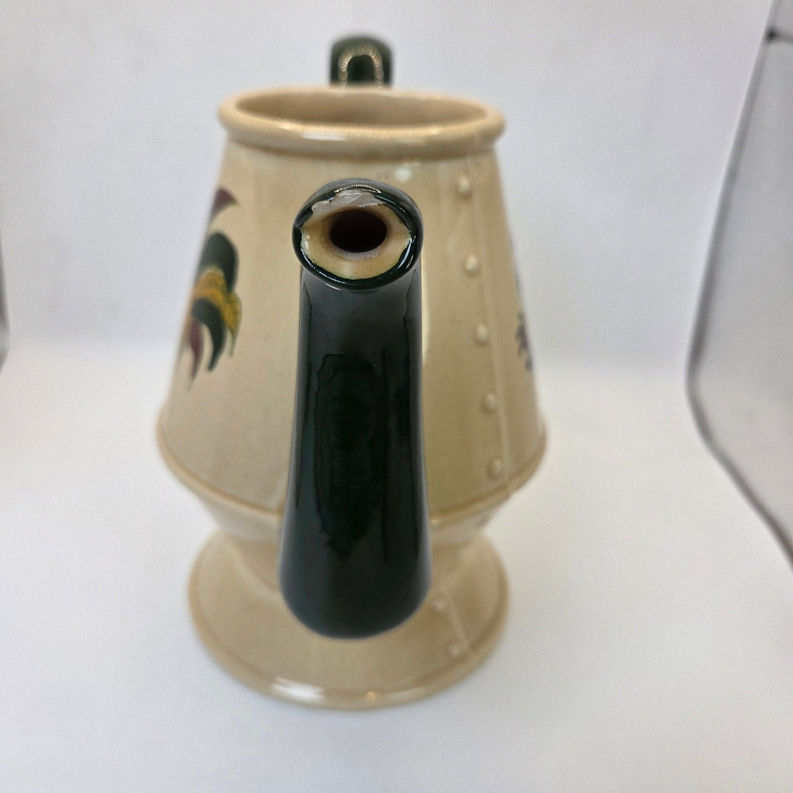 Vintage Metlox Poppytrail Rooster Pitcher Watering Can Style – Read