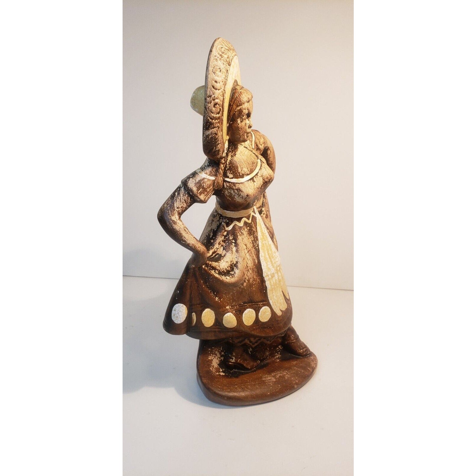 Vintage 1950s Treasure Craft Dancing Senorita Figurine 11.5" Ceramic Art