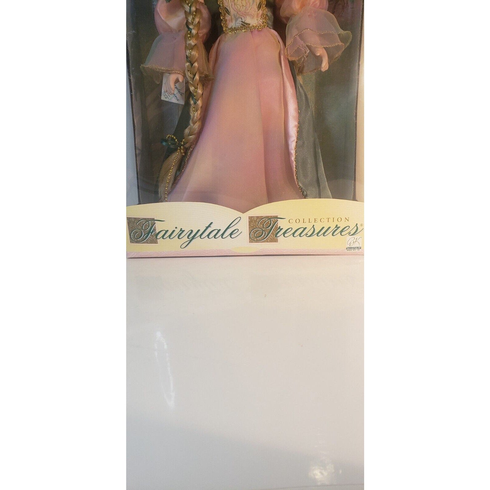 1998 Rapunzel Porcelain Doll 16" Fairytale Treasures Brass Key COA NIB w/Stand