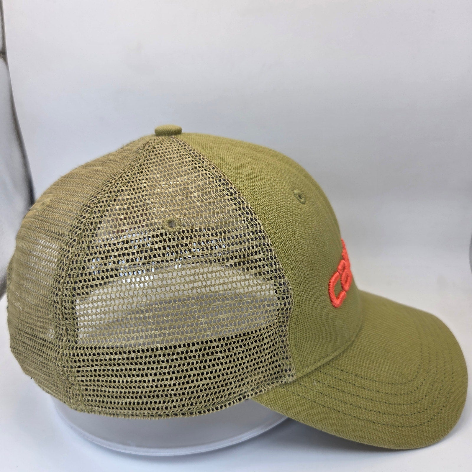 Carhartt Canvas Mesh Back Trucker Hat Olive Orange Snapback OSFA 2022