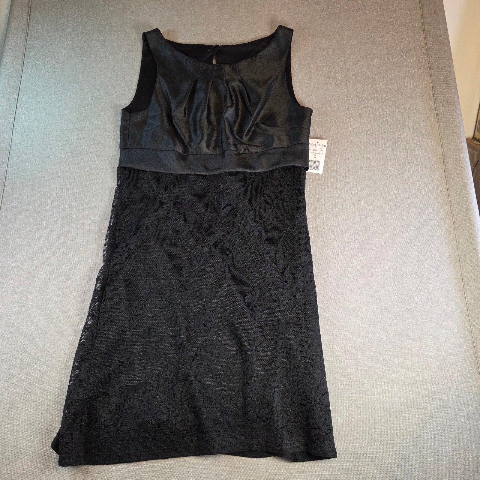 Velvet Torch Little Black Dress Women’s M NWT Lace Overlay Sleeveless USA Made