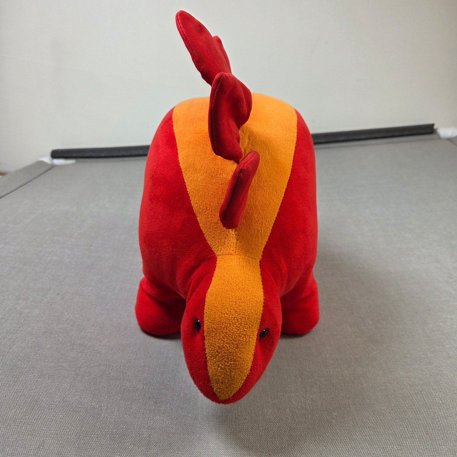 GUND Tailspin Stegosaurus Dinosaur Plush Red Orange Stuffed Animal Toy 18"