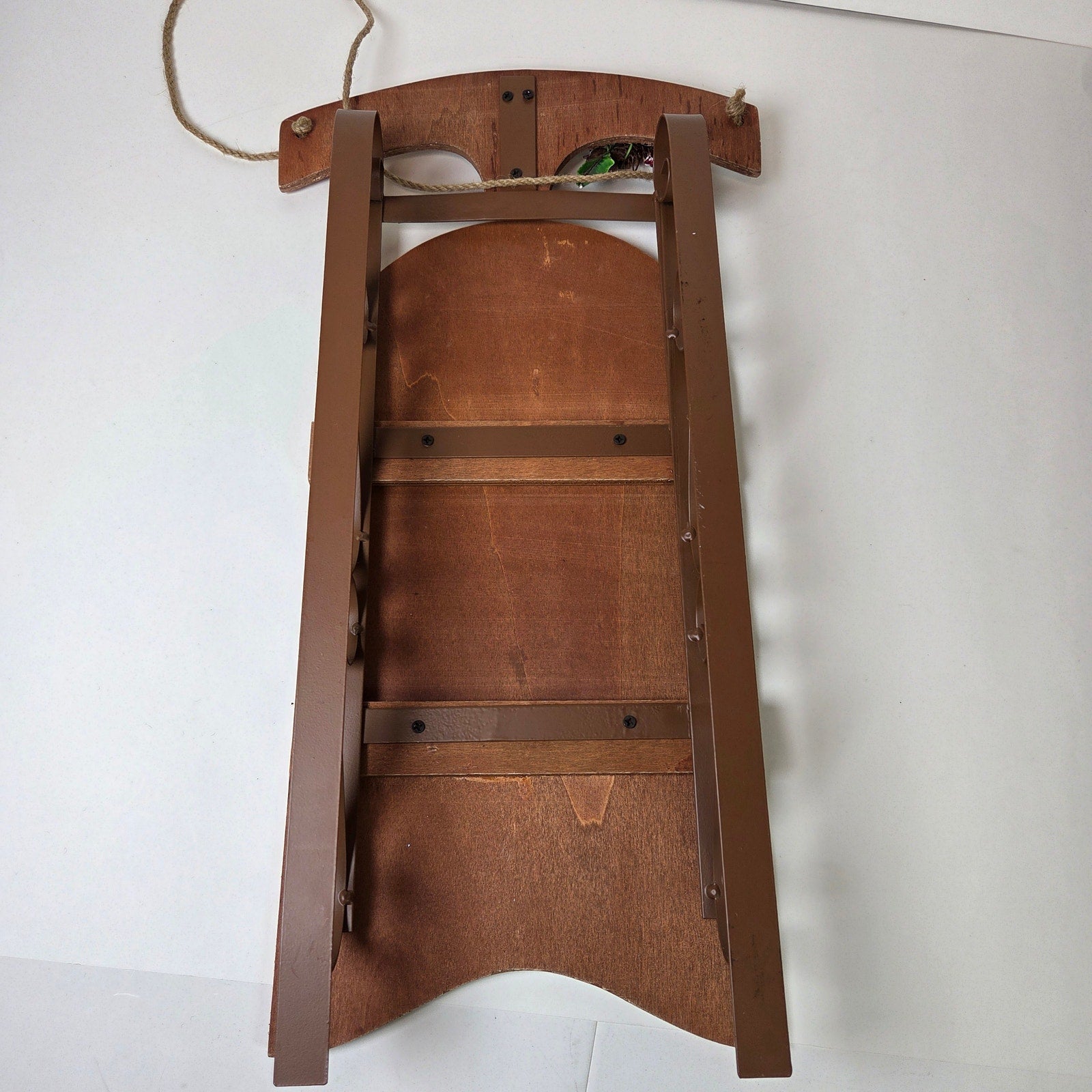 Christmas Wooden Sled Wall Decor Cardinals Blessed Home Sign