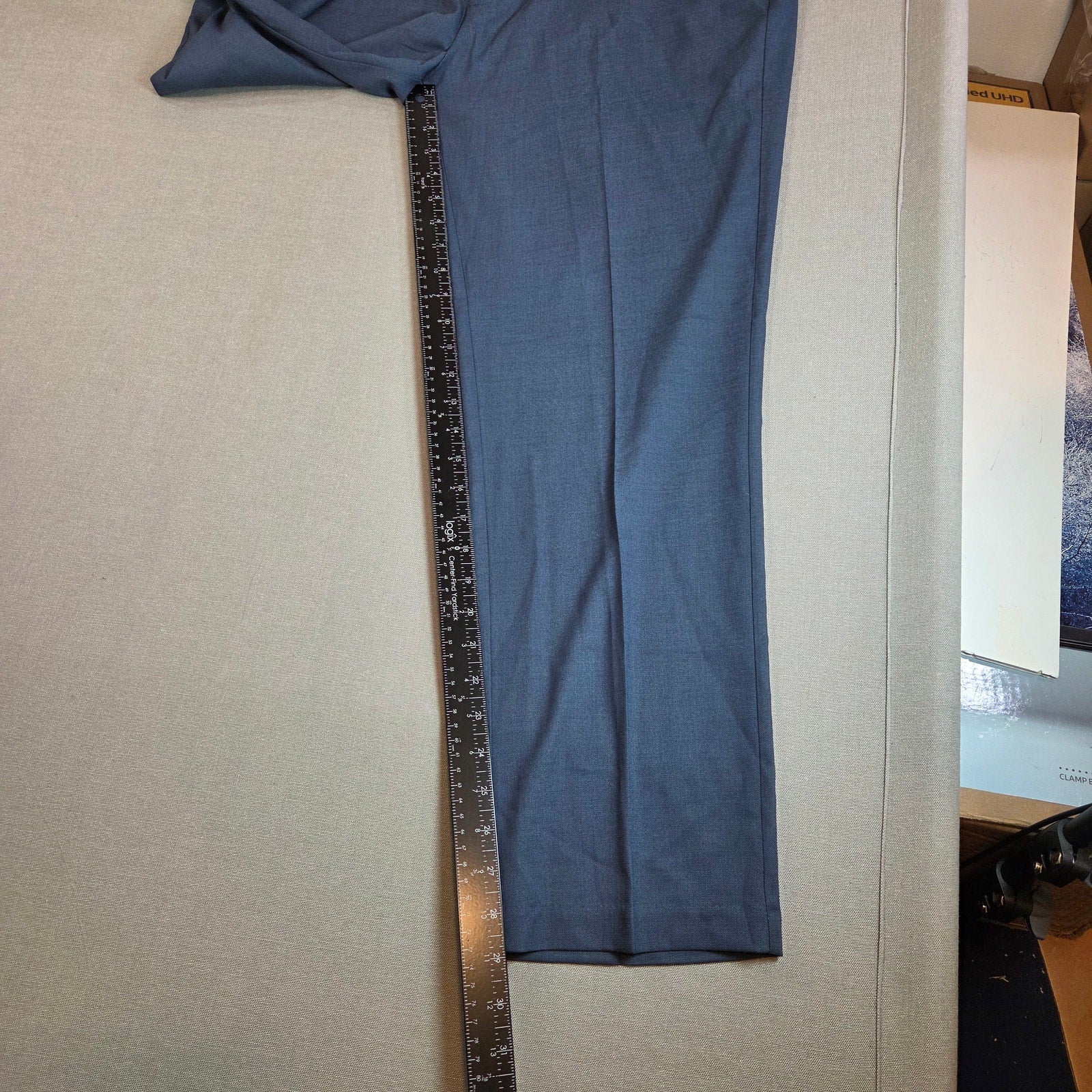 Haggar 365 Flex Dress Pants 38x30 Blue Straight Fit Super Flex Waistband NWT
