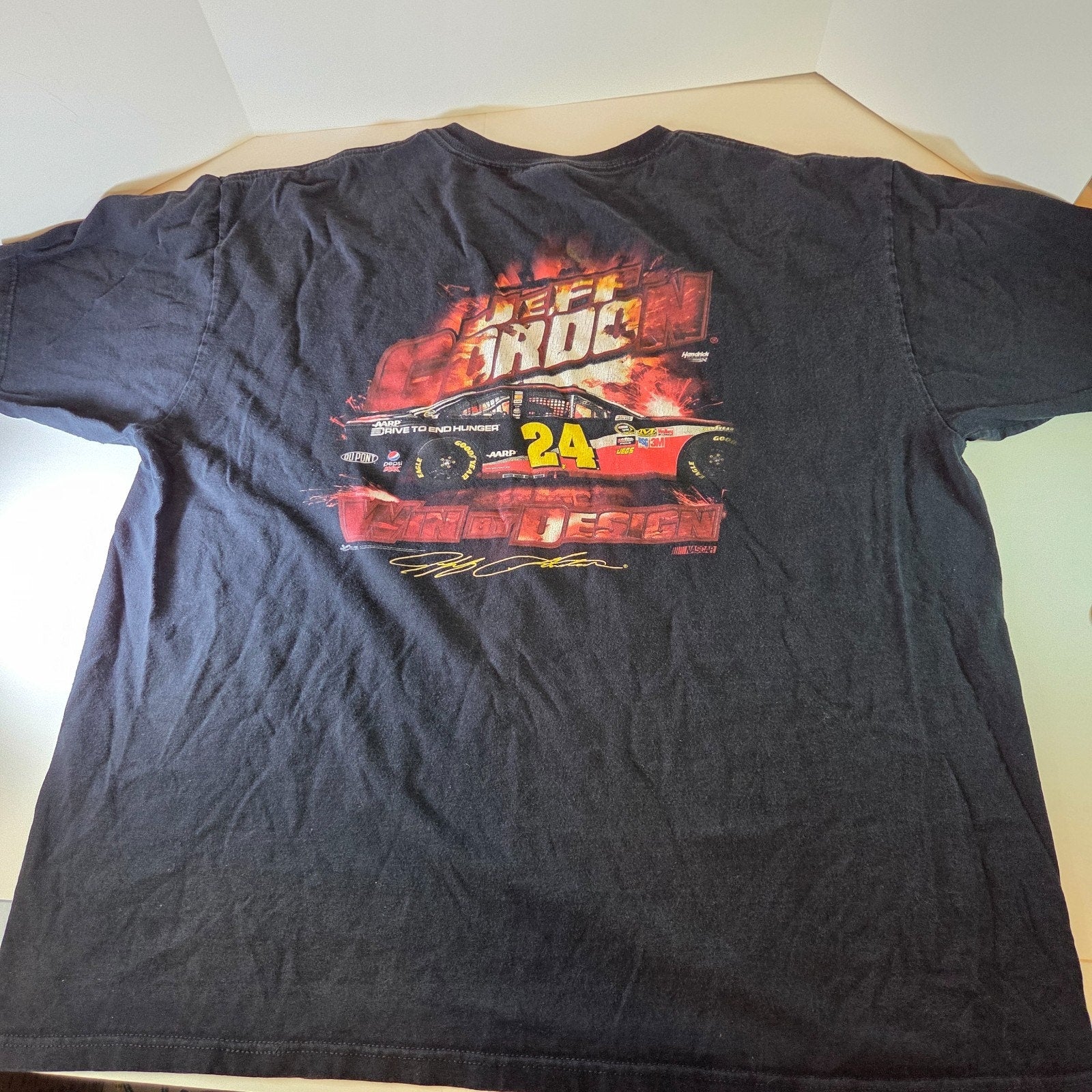 Vintage Jeff Gordon NASCAR Chase Authentics T-Shirt Black Lead By Example XL