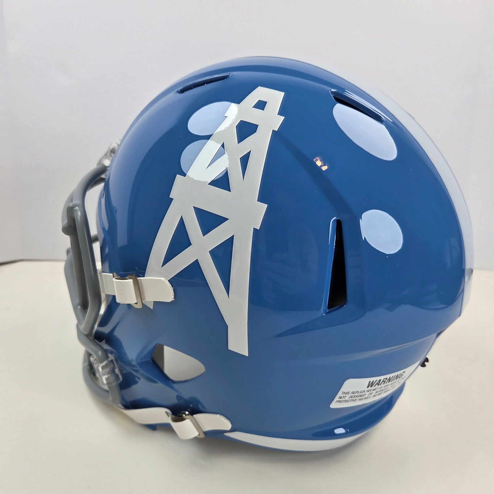 Warren Moon HOF 06 Signed Houston Oilers Riddell Speed Helmet BAS Witness FS