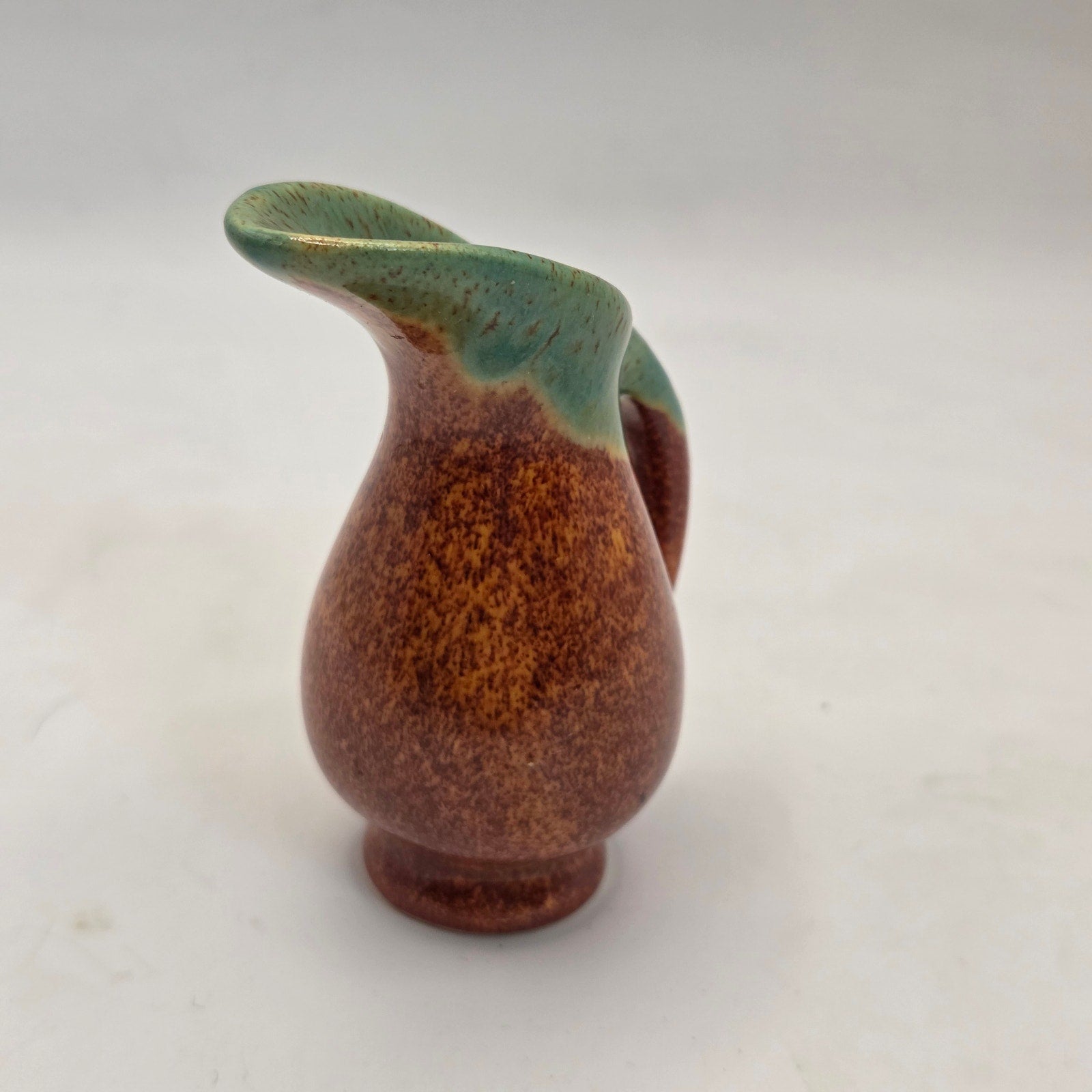 Vintage Boys Town Nebraska Mini Pottery Vases Pair Signed ET Hand Thrown