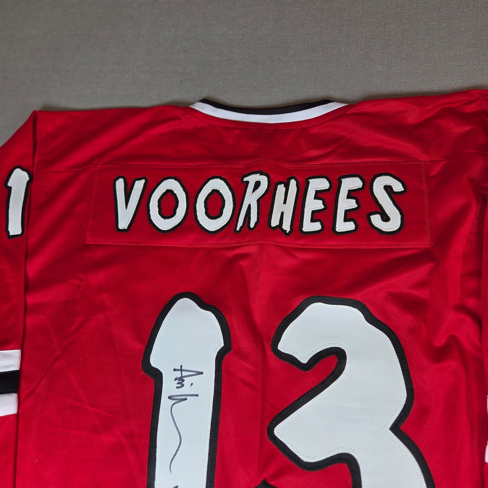 Ari Lehman Jason 1 Signed Jason Voorhees Hockey Jersey JSA COA XL Custom Red