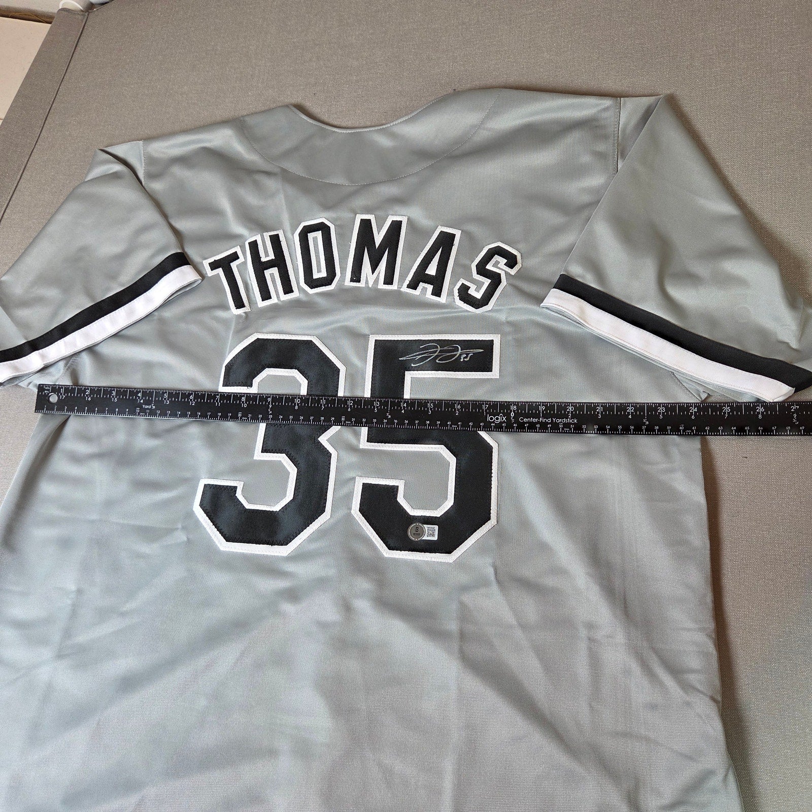 Frank Thomas Signed Chicago White Sox Custom Jersey Beckett Witness COA