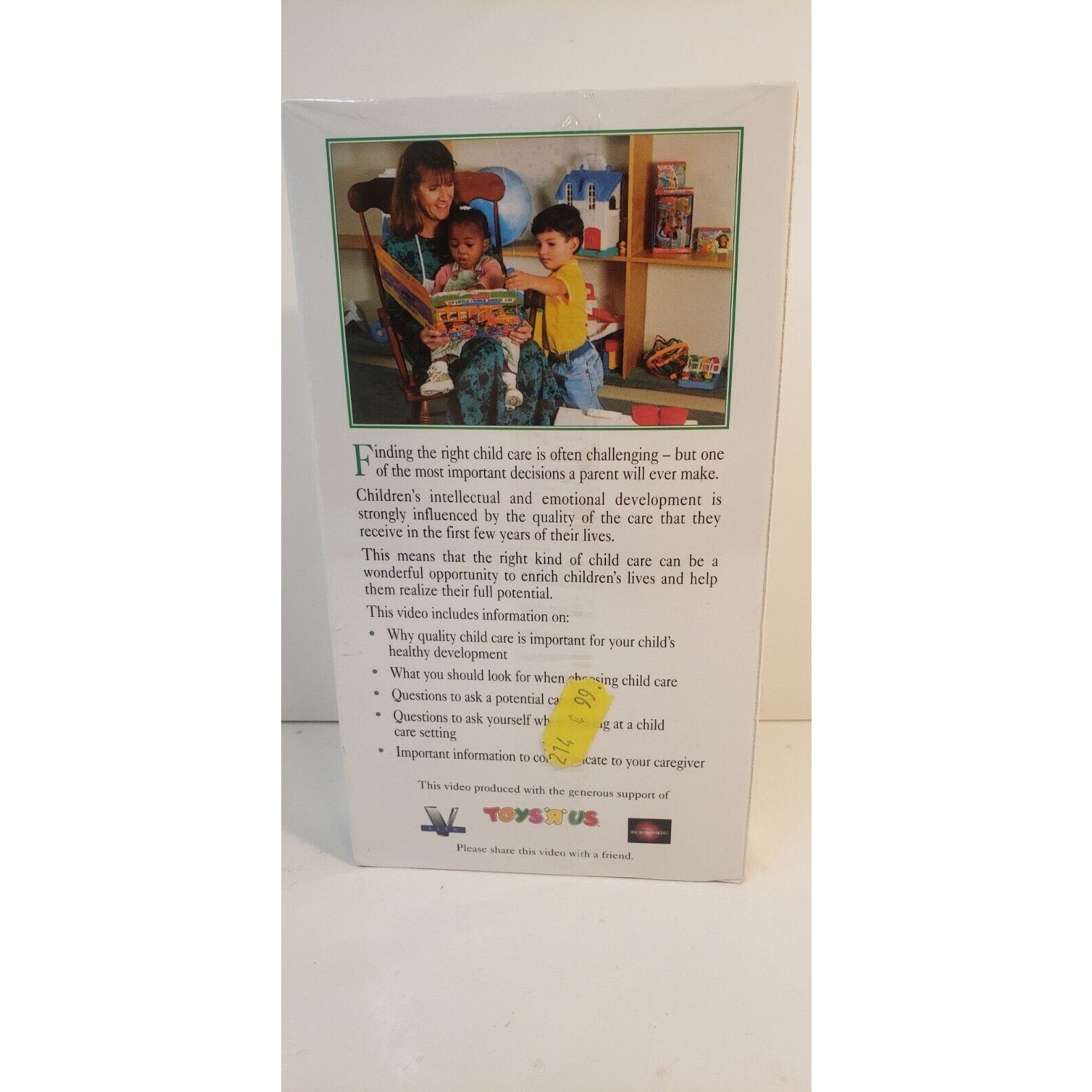 Quality Child Care: Making the Right Choice for You & Your Child VHS NEW
