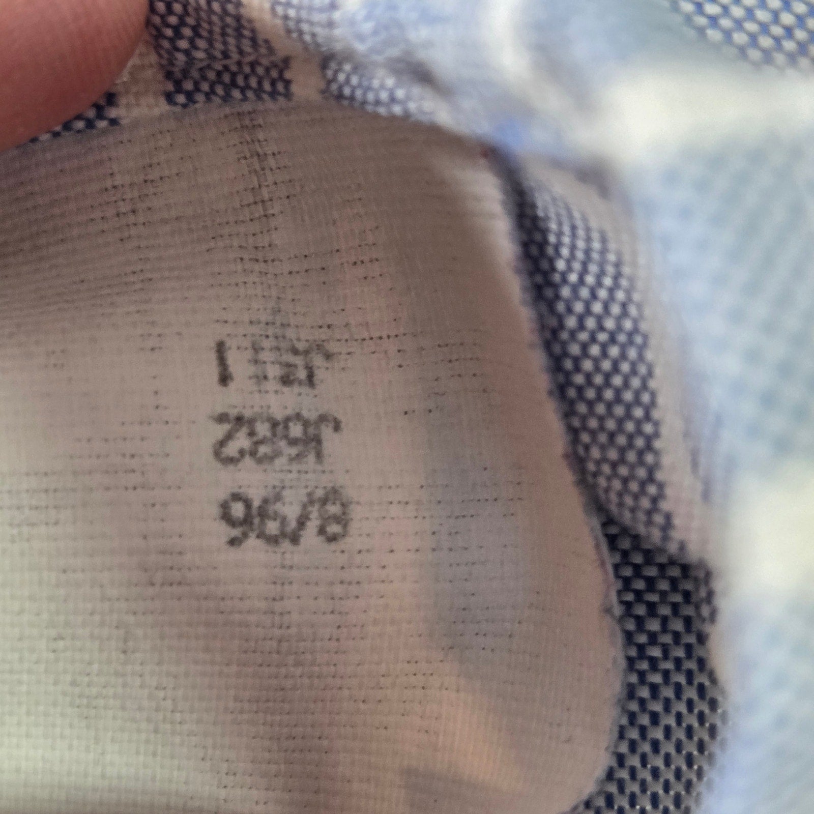 L.L. Bean Vintage Blue White Striped Button Down Shirt Made USA 15 36