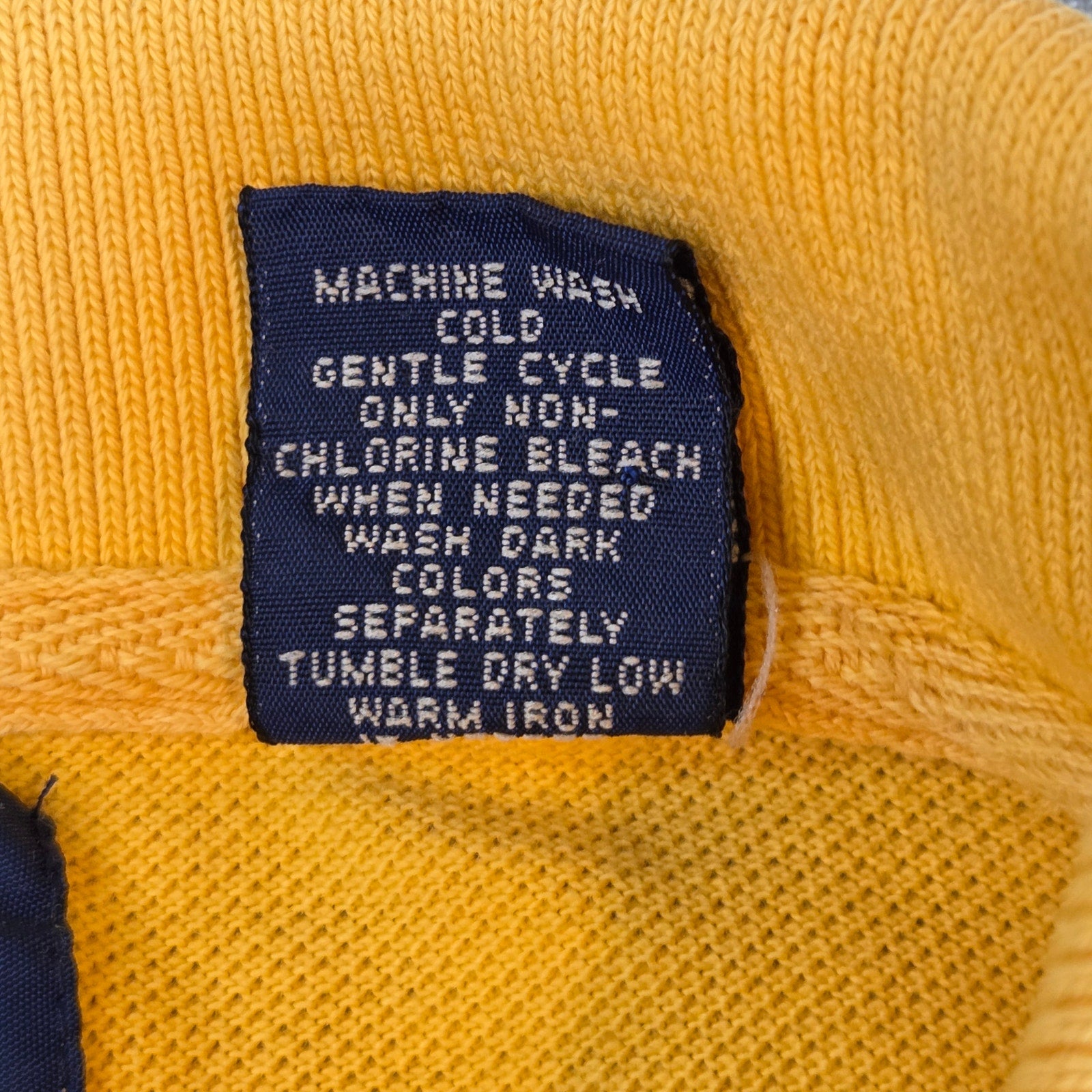 Abercrombie & Fitch Yellow Polo Shirt AF 1892 Patch Men’s Size L Cotton
