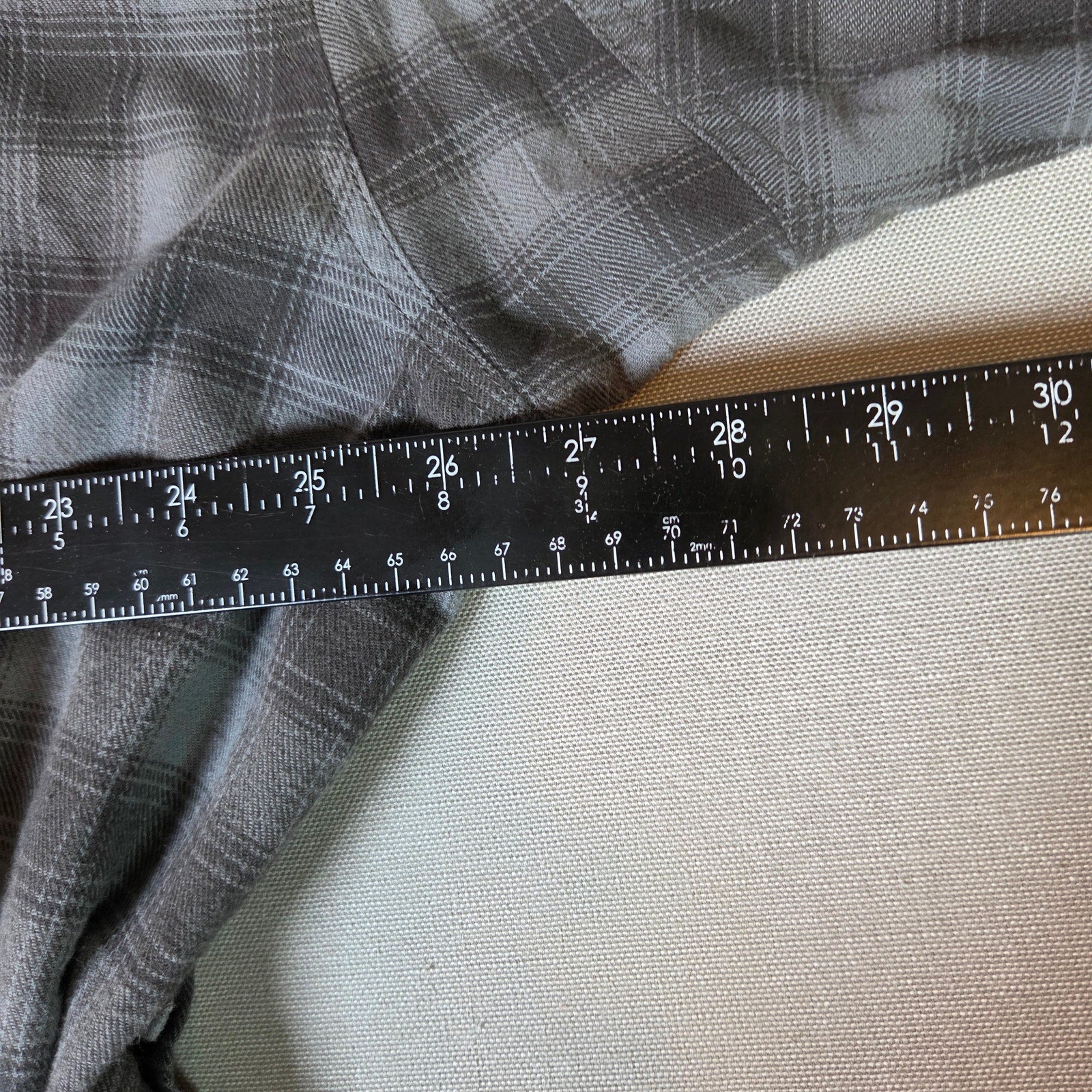 Duluth Trading Co Plaid Flannel Robe XL 100% Cotton Gray Belted