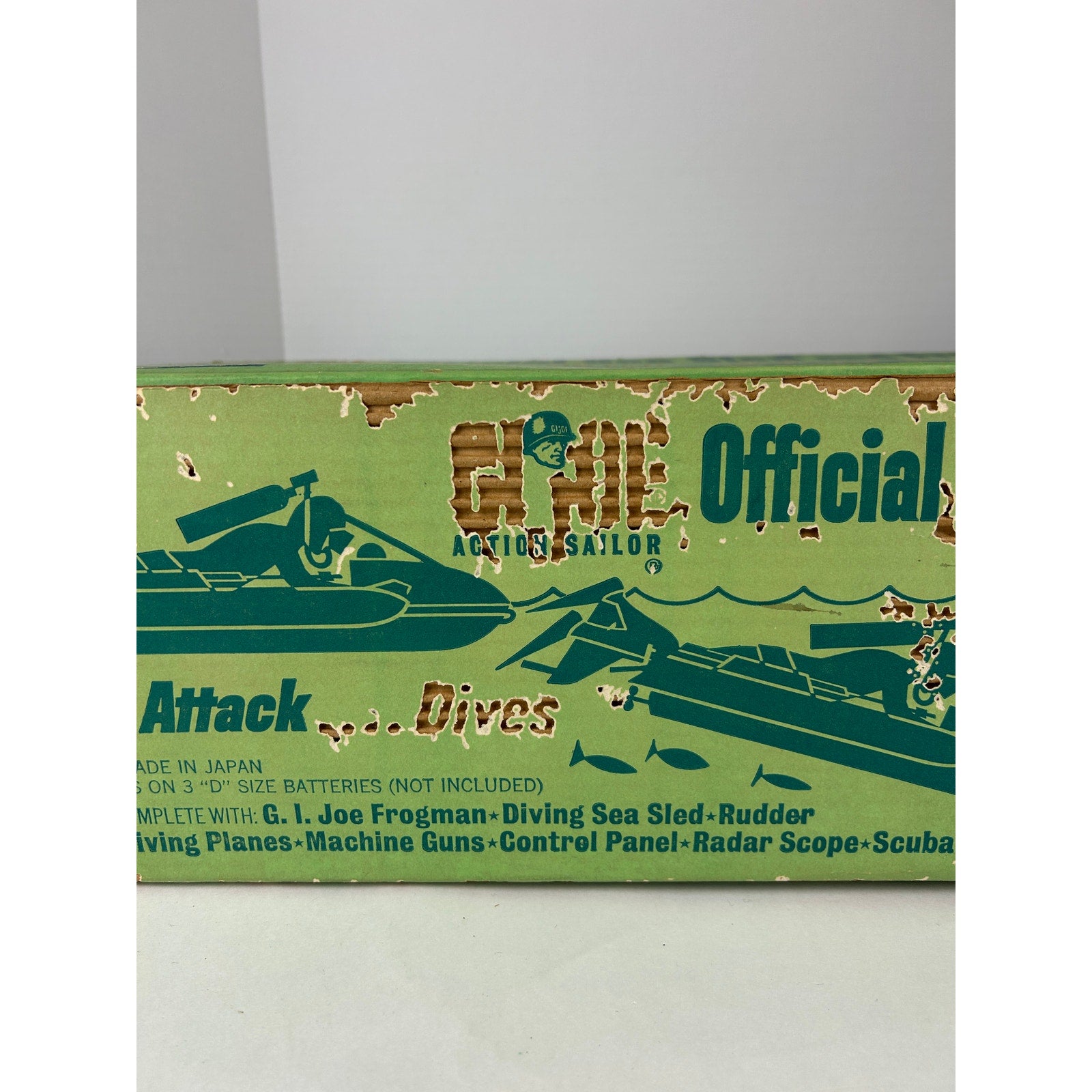 GI Joe Sea Sled Frogman Set with 1964 Action Sailor Figure Working Motor