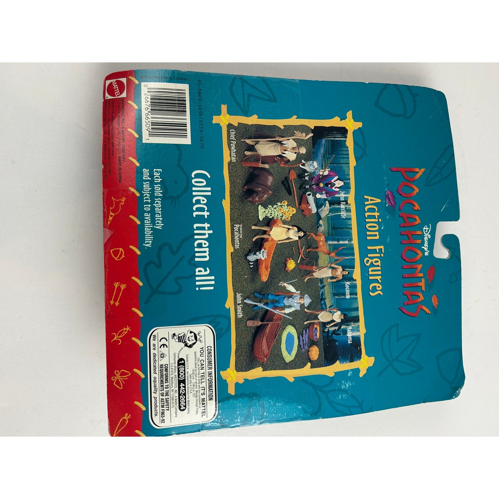 John Ratcliffe Vintage Pocahontas Action Figure Mattel 1995 New in Package