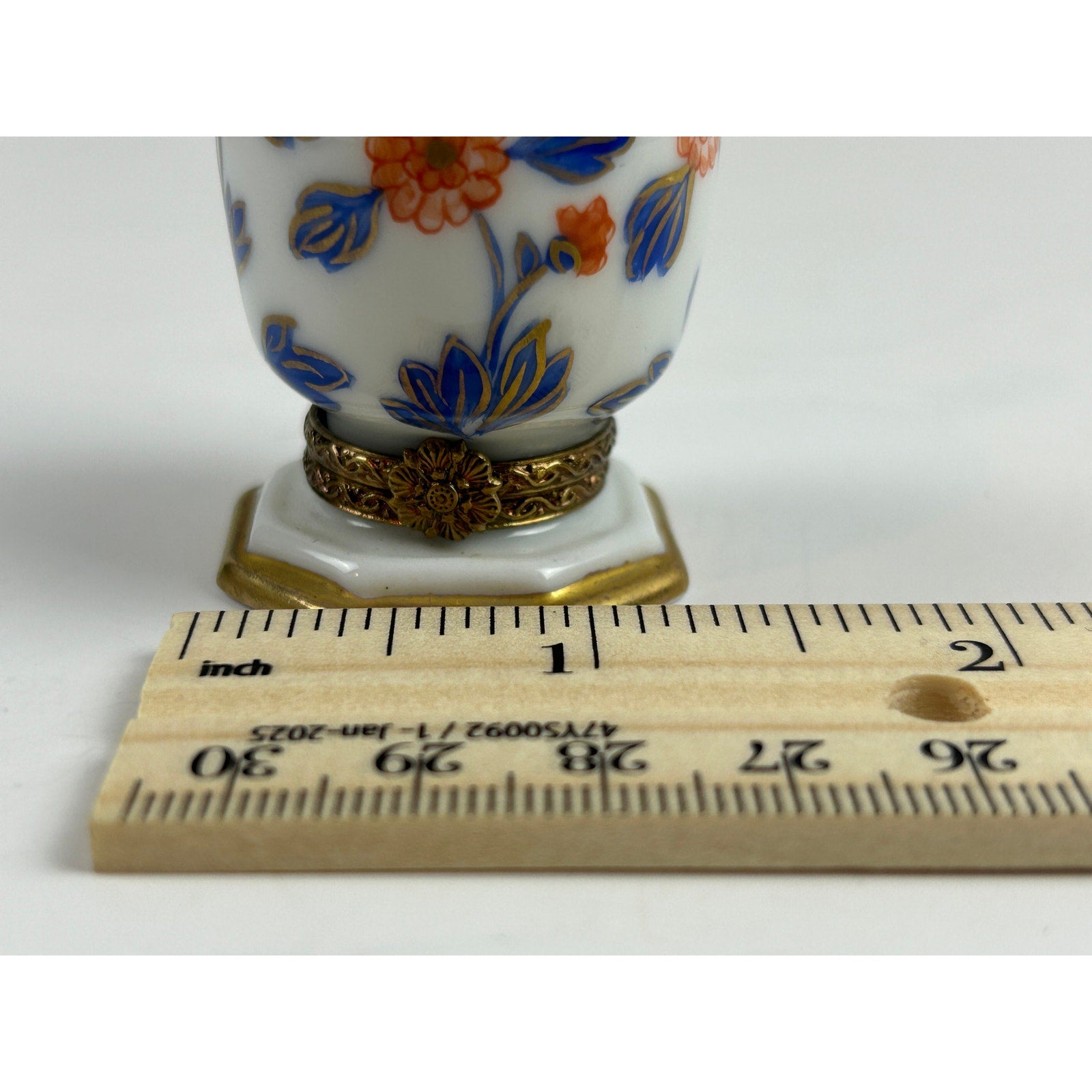 Limoges France Perfume Bottle Trinket Box Charmat Hand Painted Porcelain