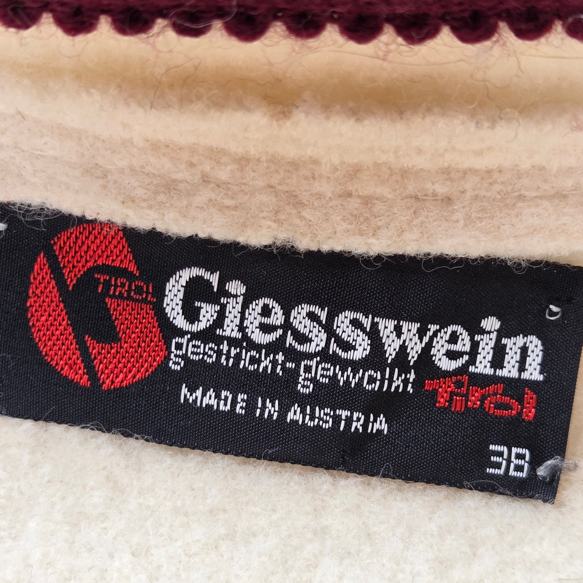 Giesswein Tirol Boiled Wool Storybook Cardigan Jacket Austria EU 38 Vintage