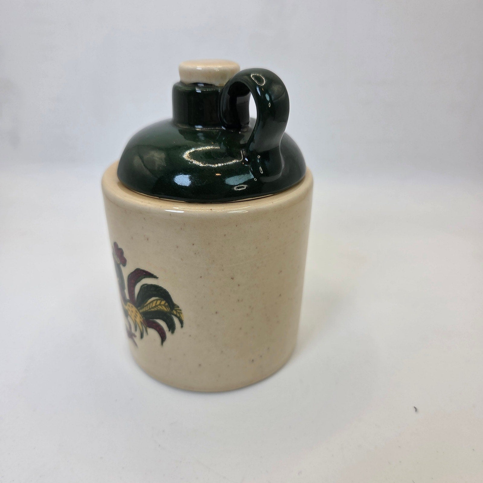 Metlox Poppytrail Rooster Pot Spoon Notch Crock Jar Vintage Made in California