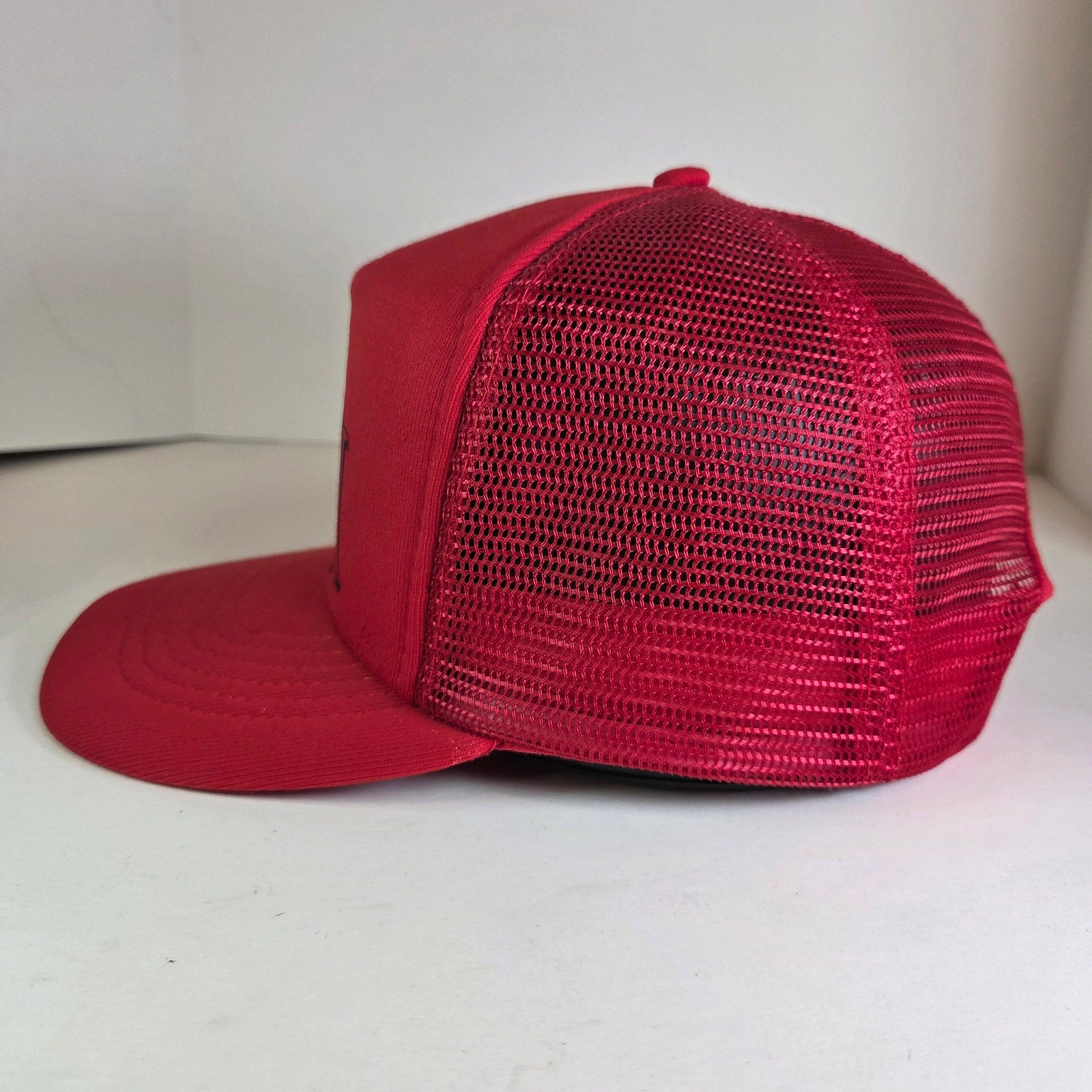 80s Capital Banning Junction Red Mesh Foam Snapback Trucker Cap Philippines