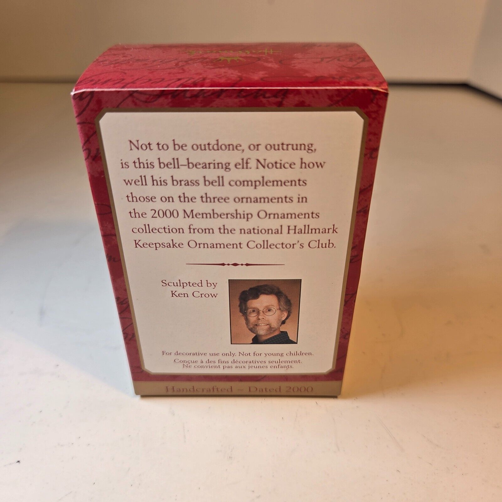 Hallmark Keepsake Ornament Bell-Bearing Elf 2000 Collector's Club Ornament