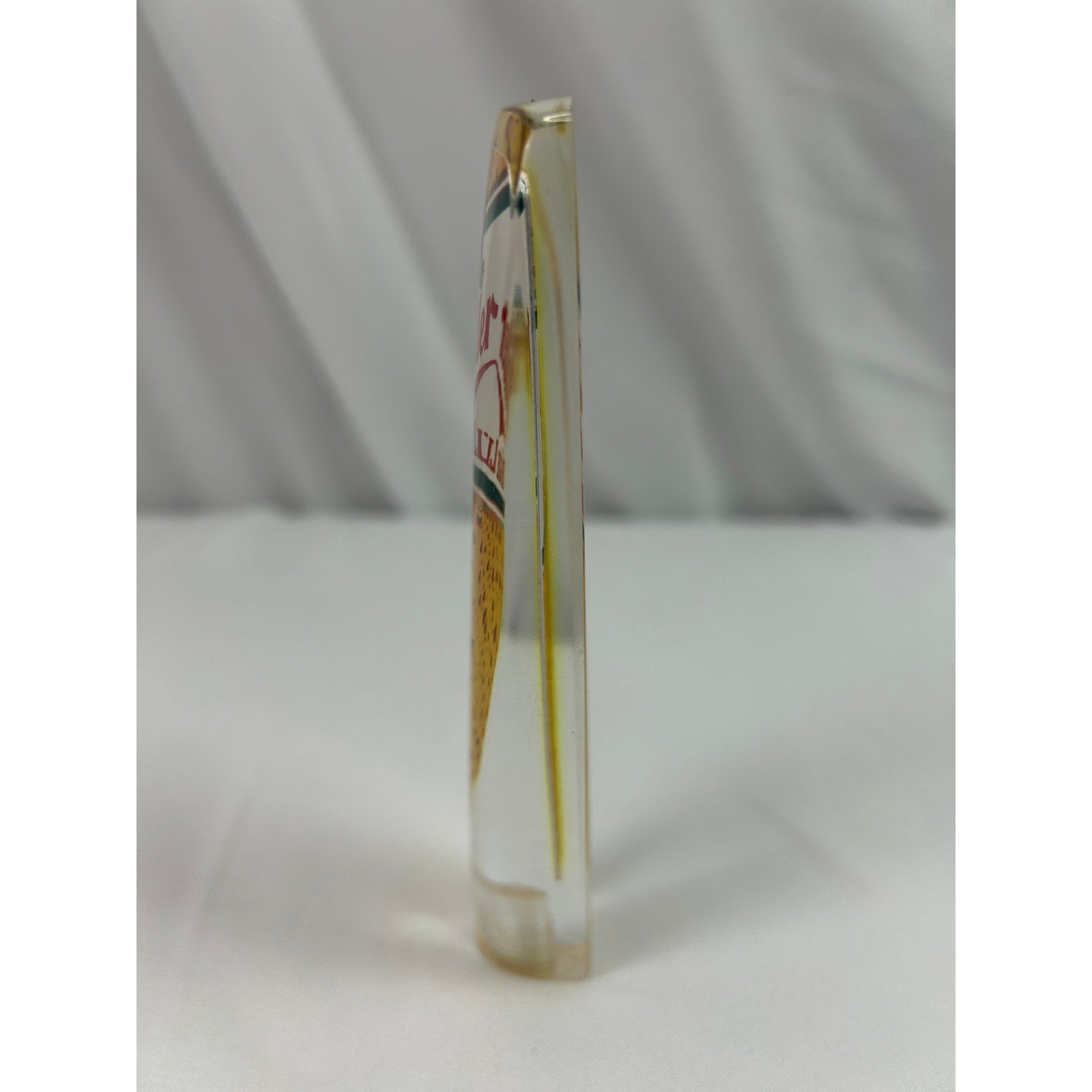 Vintage Miller High Life Clear Lucite Beer Tap Handle 5.75 Inch Breweriana