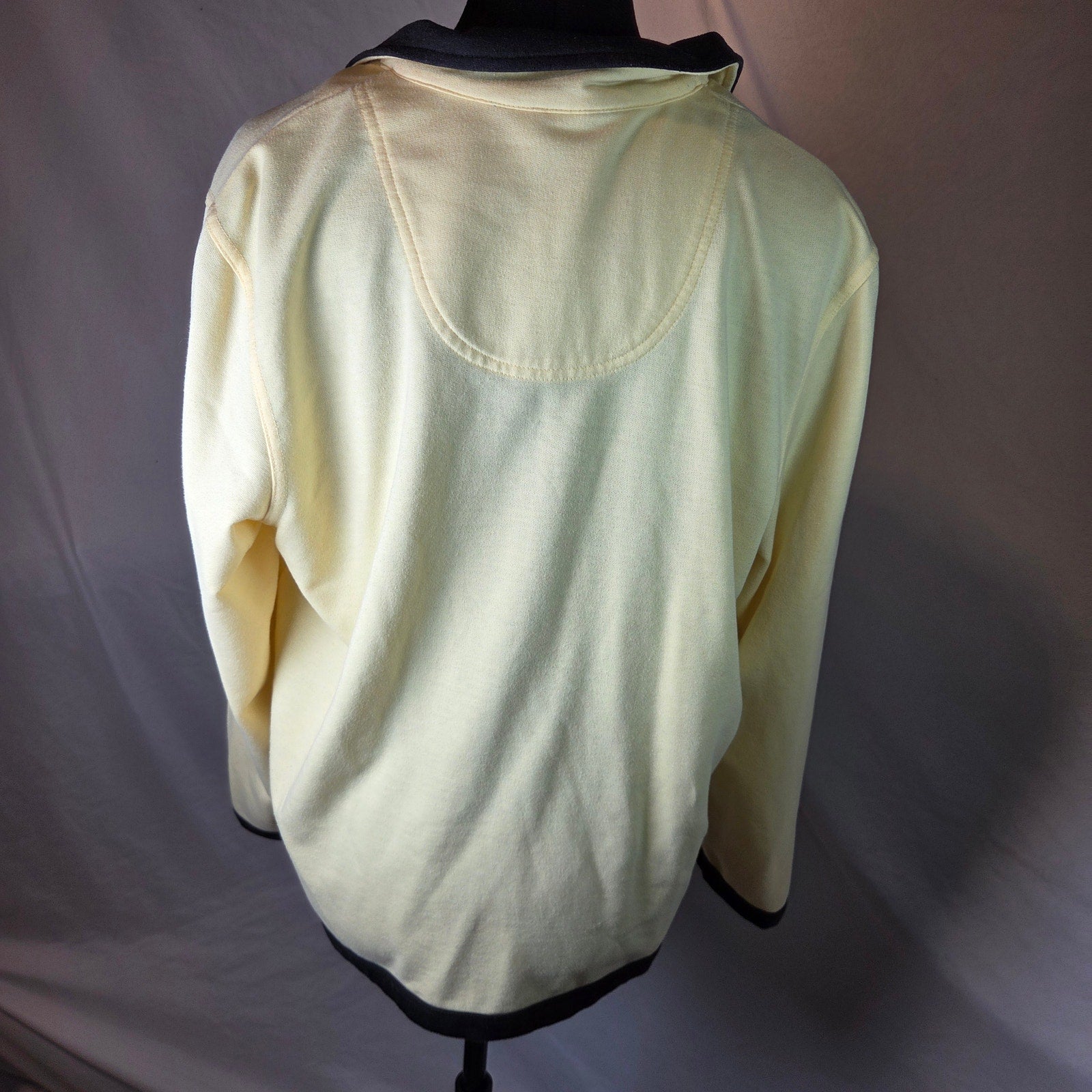 Koret Womens L Full Zip Knit Jacket Cafe Scene Embroidered Macau Vintage 90s