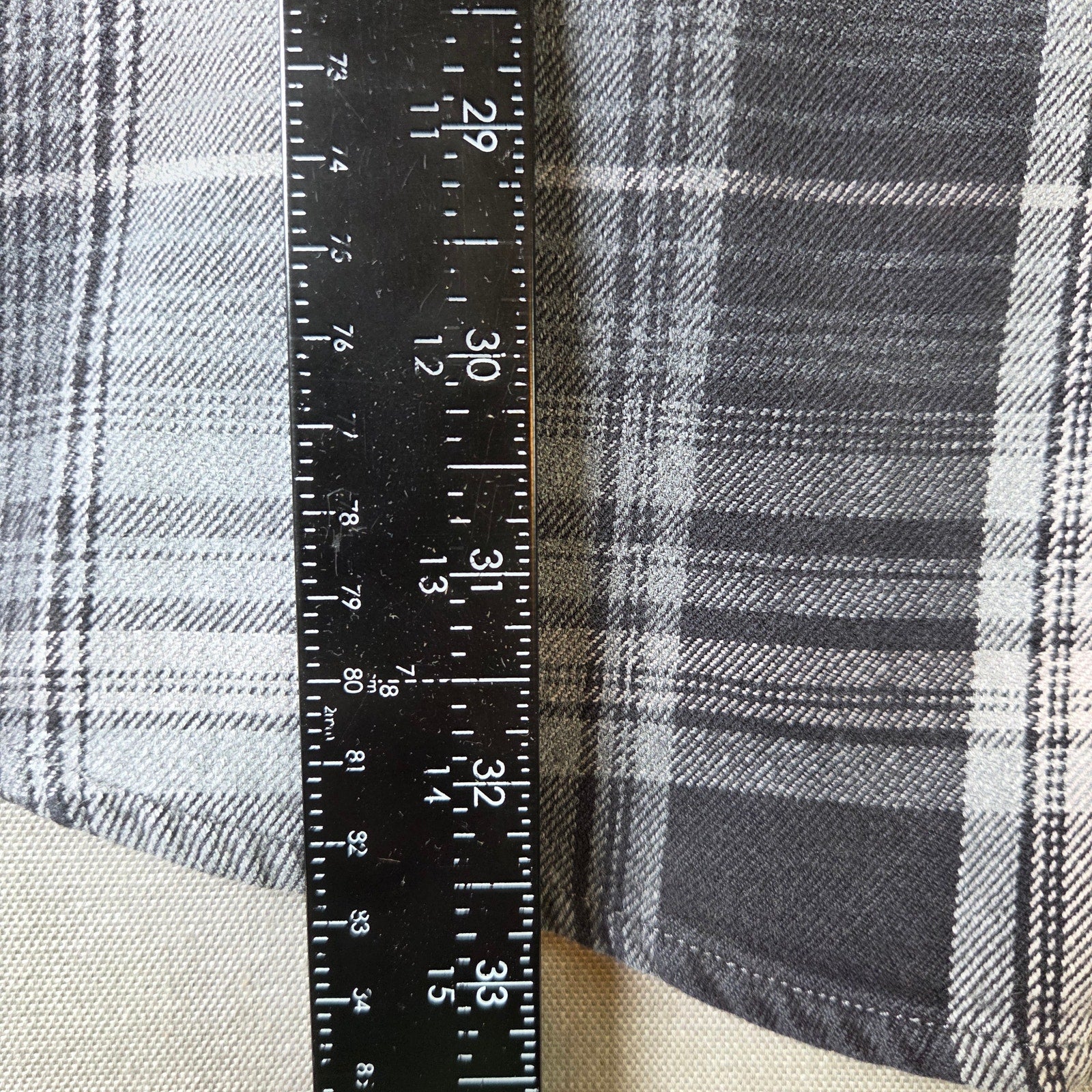 Carhartt XL Tall Heavyweight Plaid Flannel Work Shirt Gray 100% Cotton