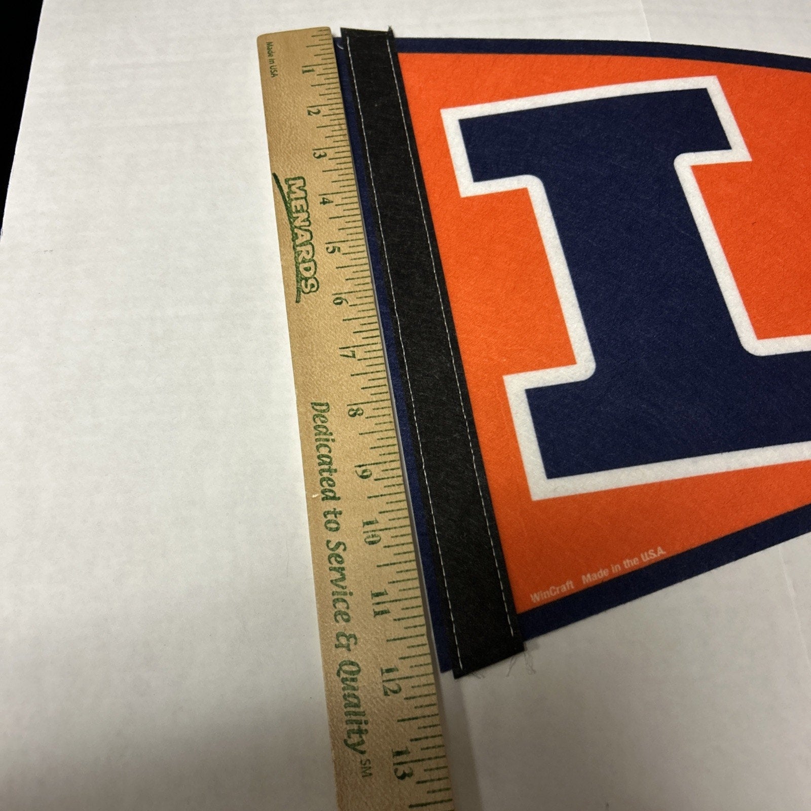 The Illinois University Fighting Illini 12" X 30" Wincraft Felt Pennant