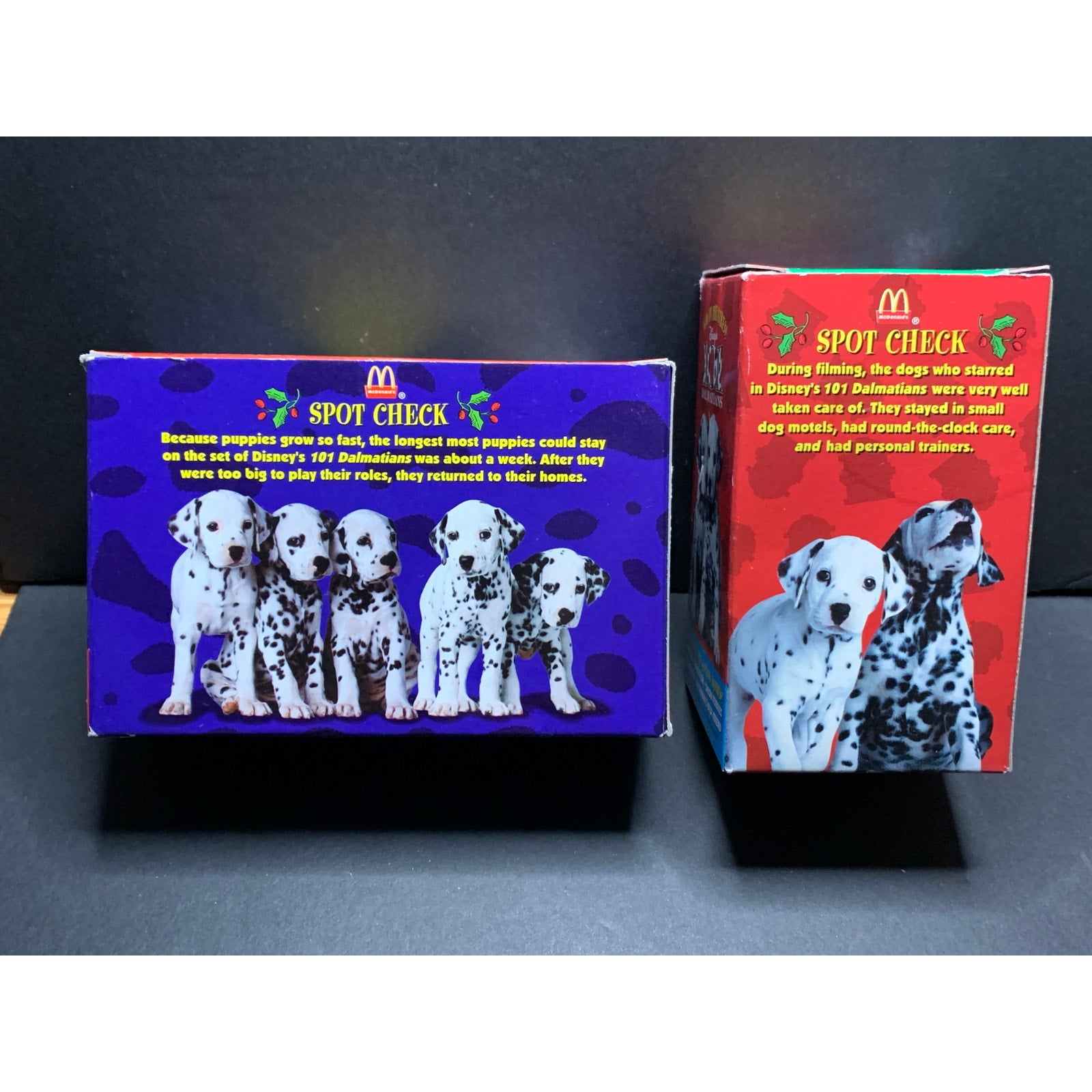1996 Disney 101 Dalmatians Snow Dome McDonald's Happy Meal Toy Lot of 4 w/Boxes