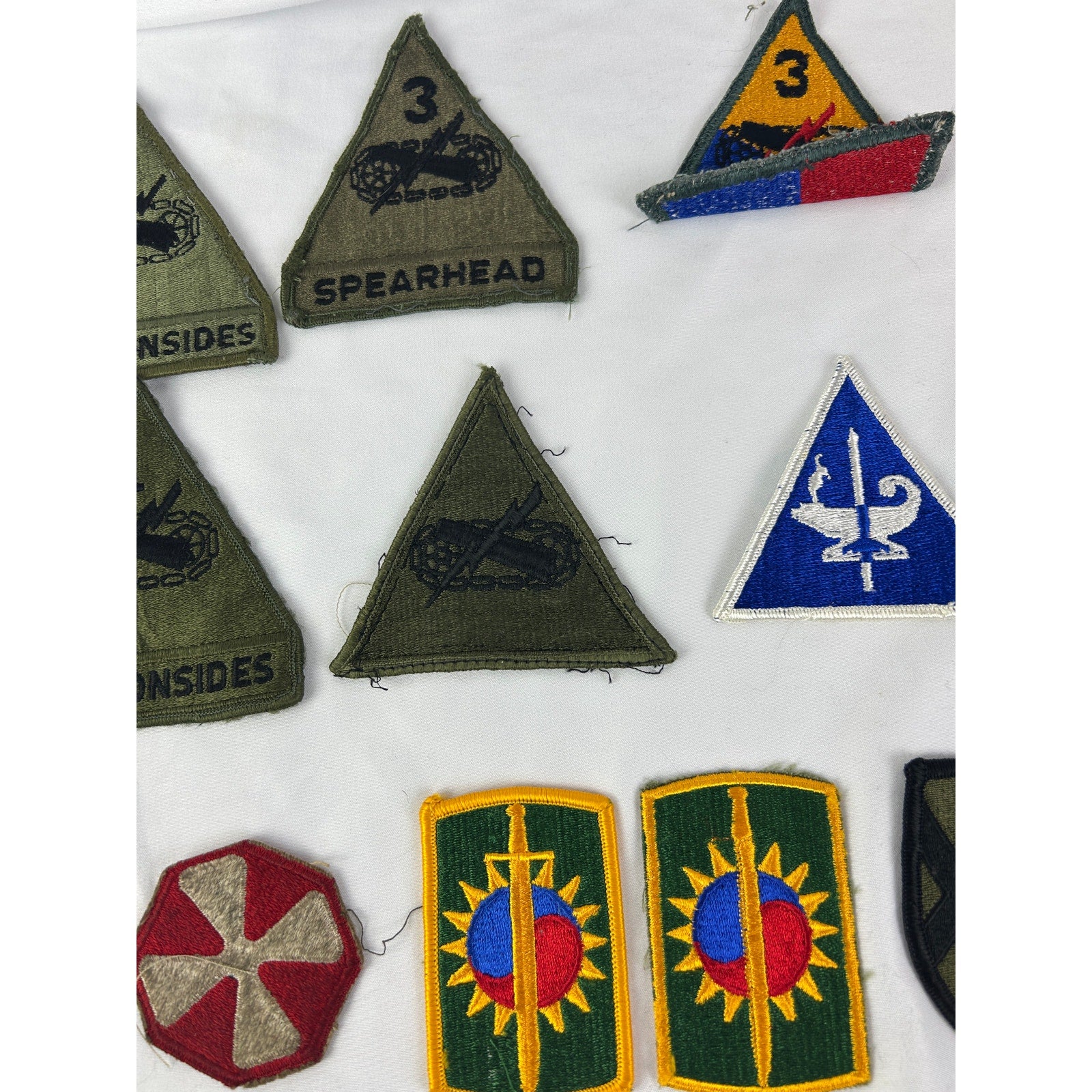US Army Patch Lot Old Ironsides Spearhead Korea Command Patches