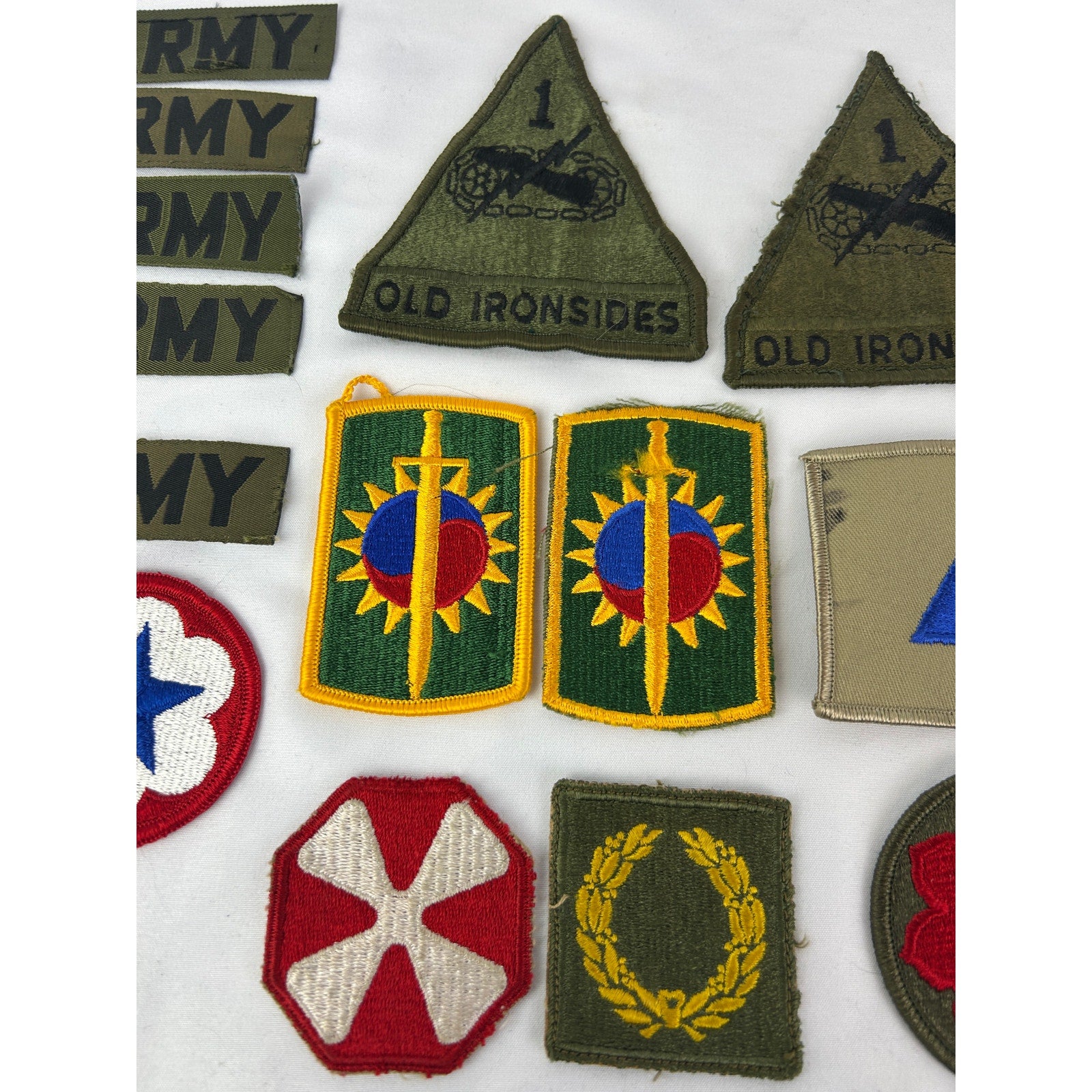 US Army Patch Lot Old Ironsides Spearhead Korea CEM US Army Tapes