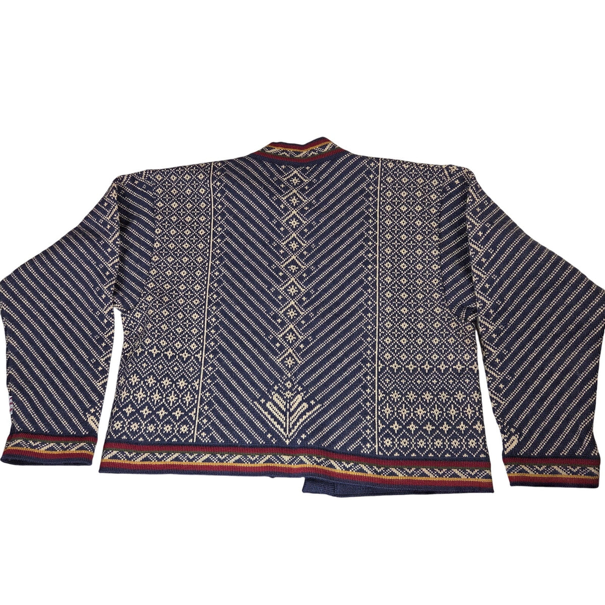 ODA of Norway Womens M Open Front Nordic Wool Cardigan Sweater Denmark Made