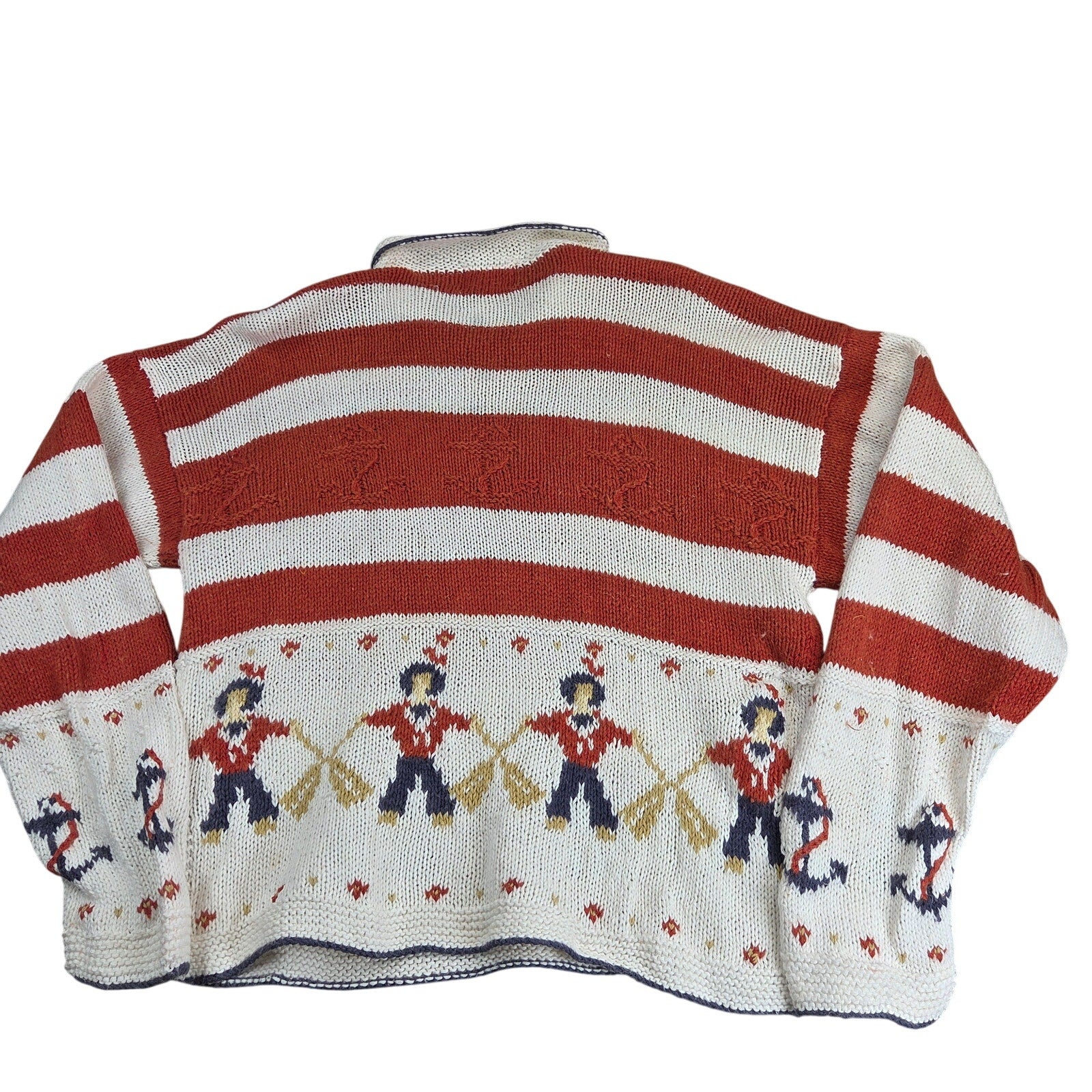 Woolrich Woman Vintage Rowing Maritime Ramie Cotton Sweater Women's L Knit