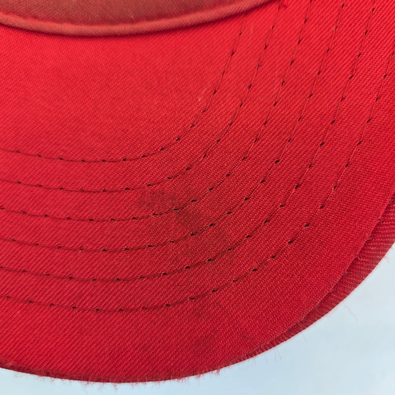 Vintage Wolf Dog Plush Head Trucker Hat Red Mesh Snapback Made in Taiwan