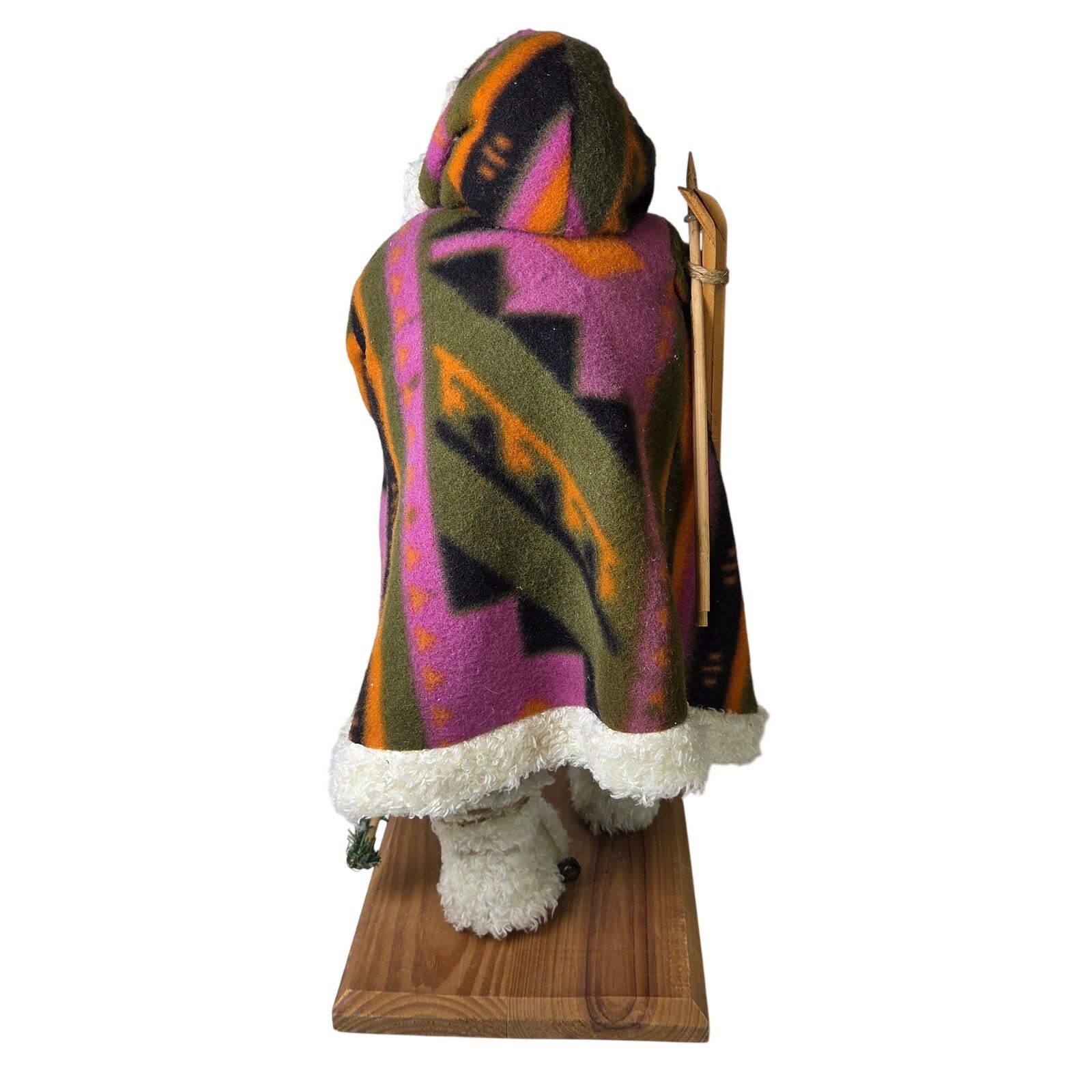 Folk Art Unbranded Santa Claus Christmas Statue 20″ on Wood Base