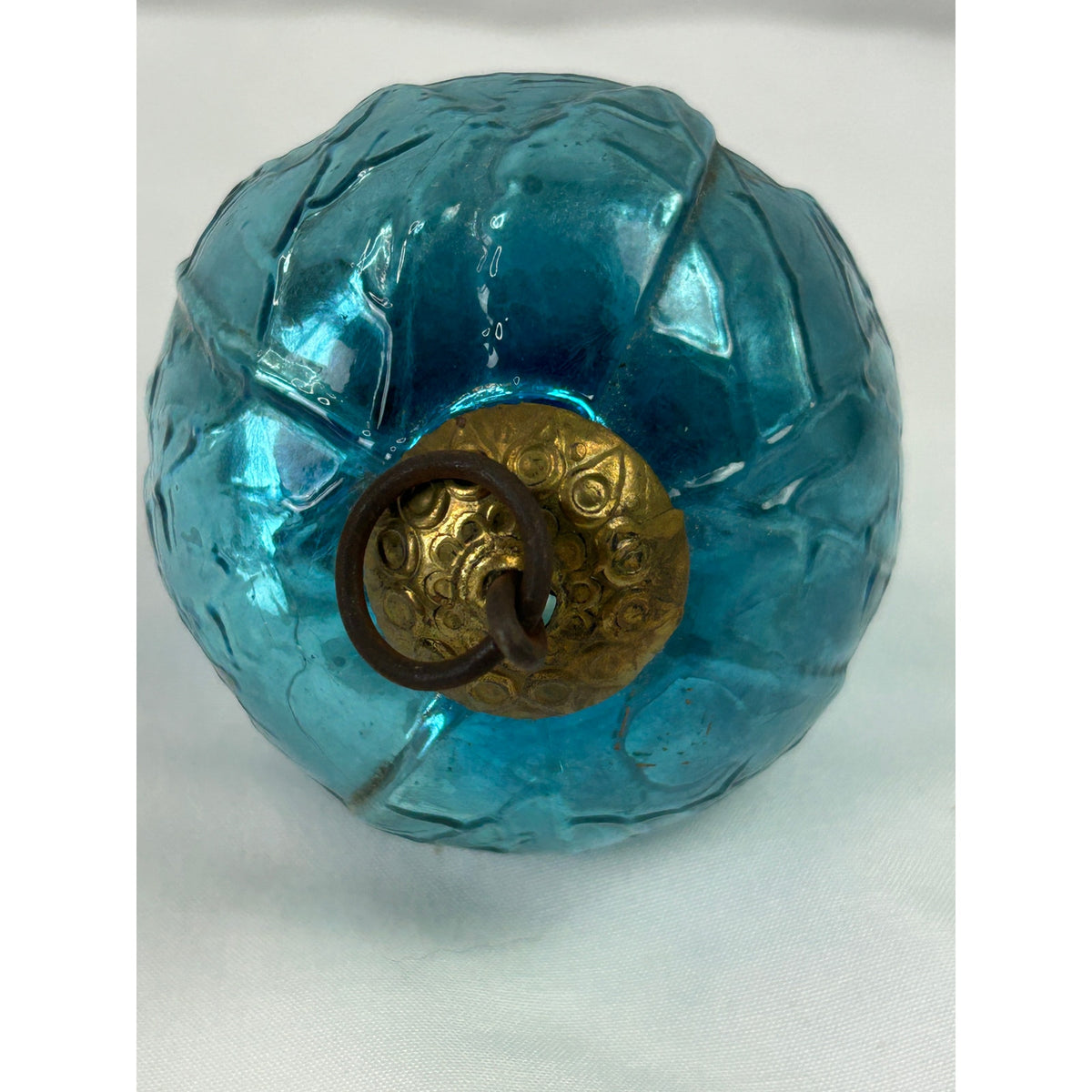 Antique German Kugel Cobalt Blue Grape Cluster Glass Christmas Ornament 4"