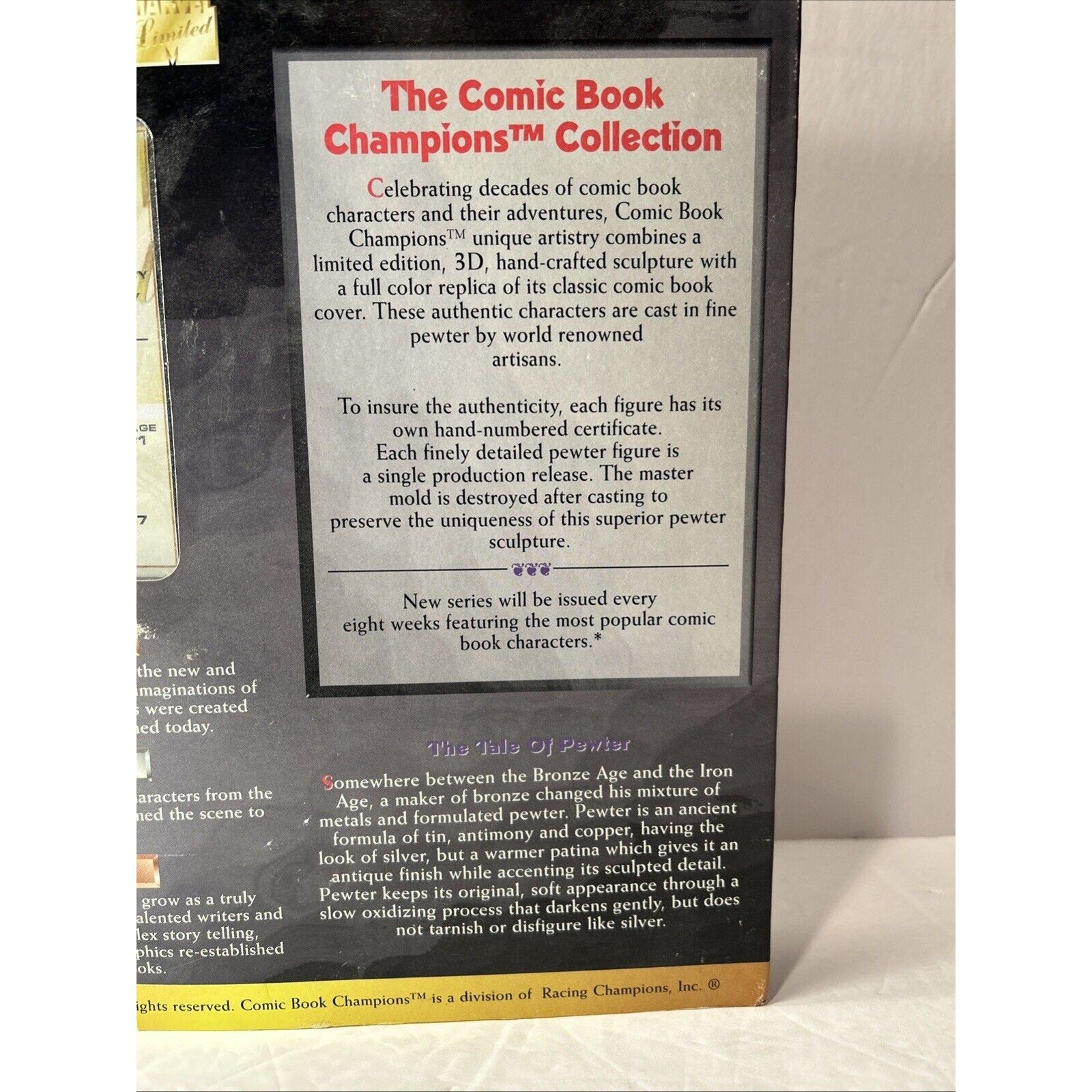 Marvel comic book champions limited edition pewter figurine captain america