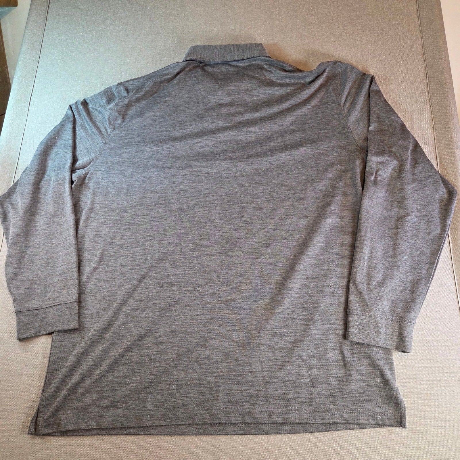 Long Sleeve Golf Shirt Callaway Opti-Dri XL Gray Performance Polo Stretch Casual
