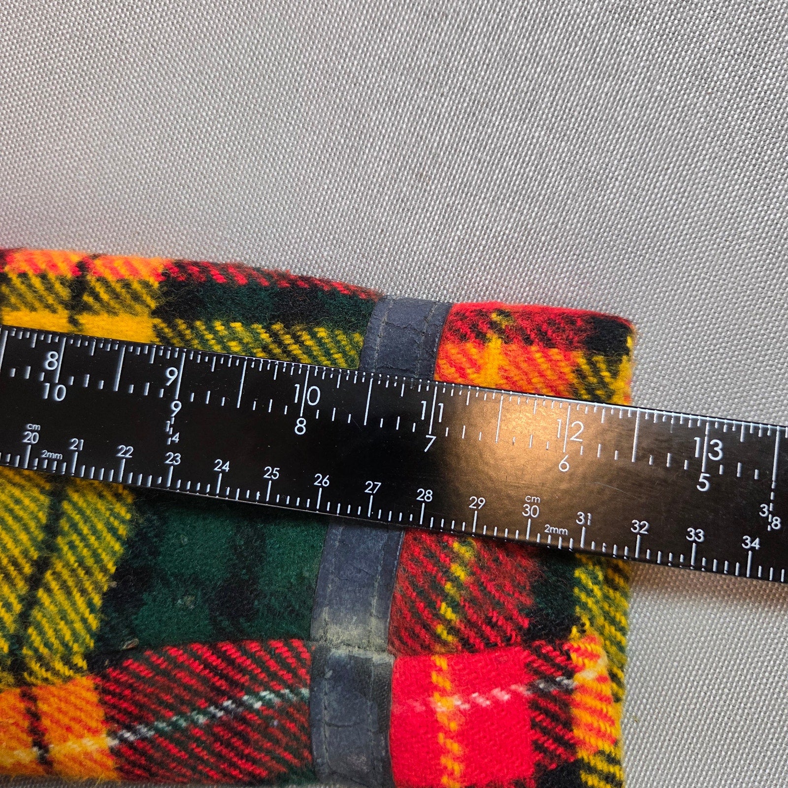 Vintage 60s 70s Girls Hooded Plaid Wool Blend Coat Belted Unbranded