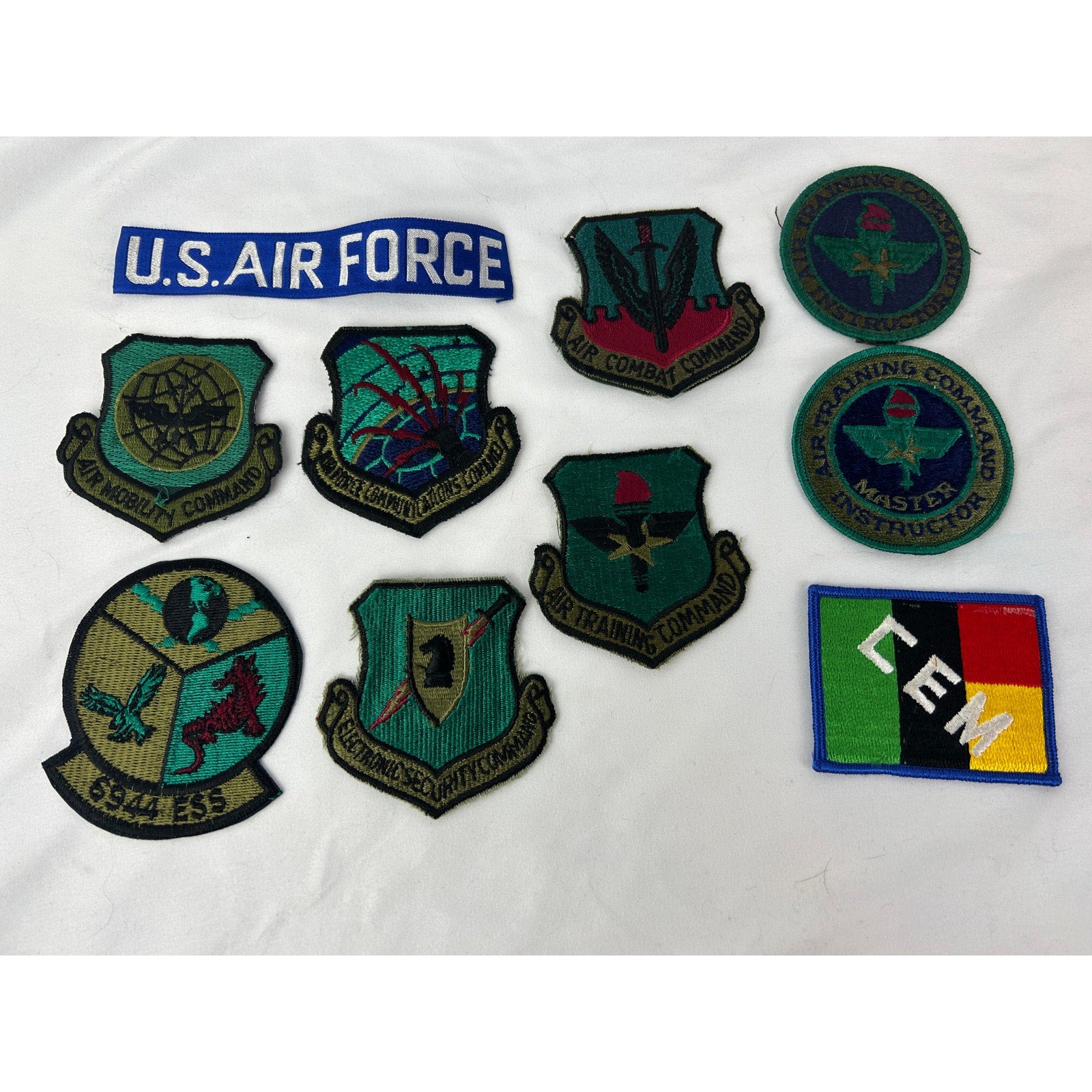 Vintage USAF Patch Lot SAC MAC TAC Training Command Military 11 PCS